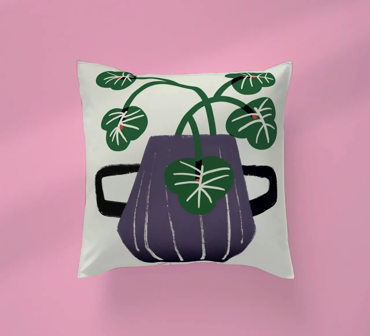 Verde con accenti rossi cuscino da Little Dean