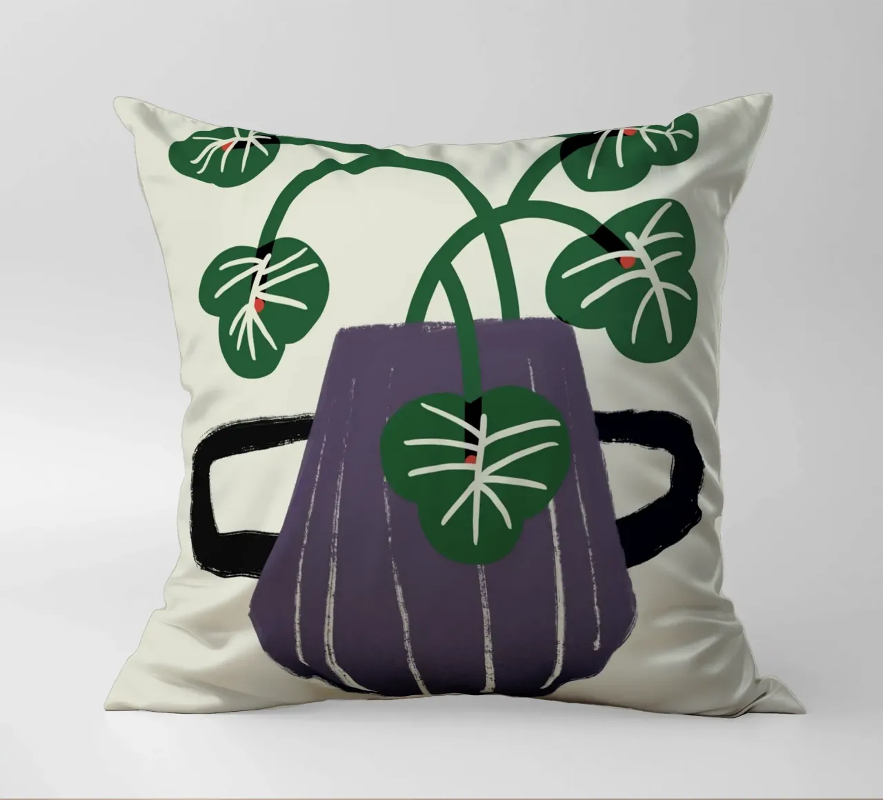 Verde con accenti rossi cuscino da Little Dean