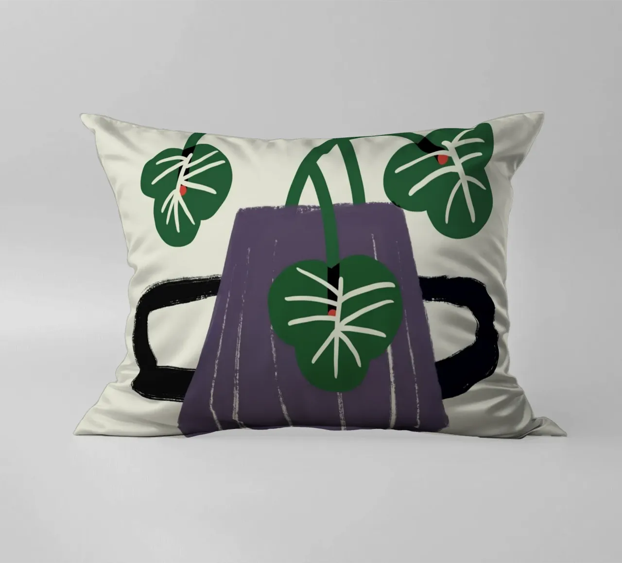 Verde con accenti rossi cuscino da Little Dean