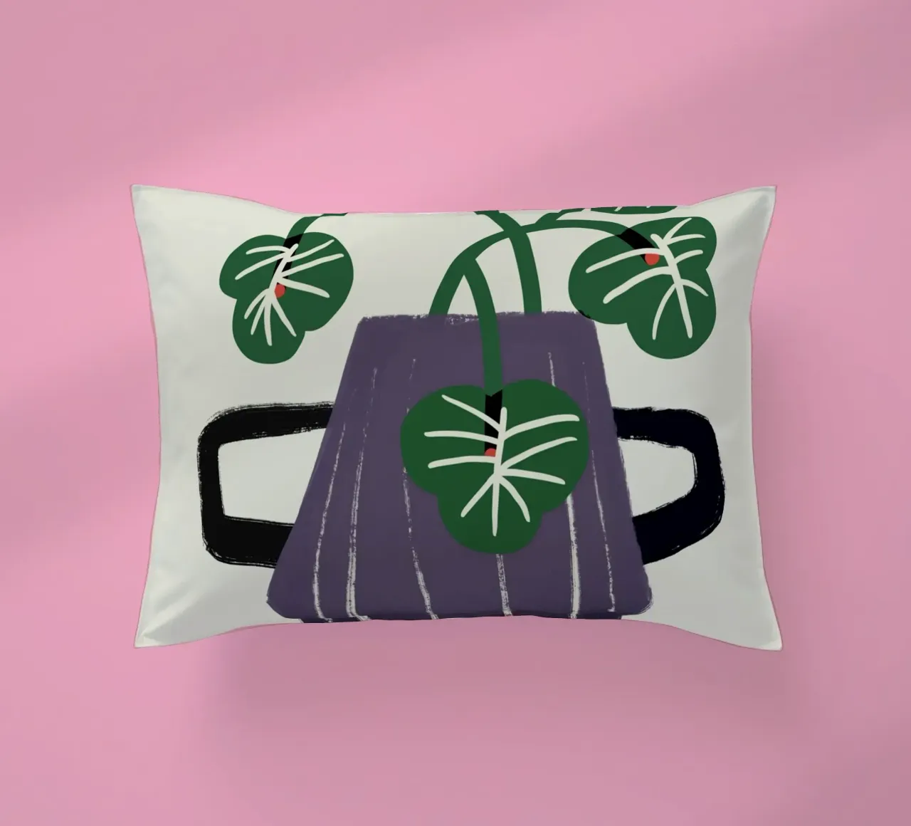 Verde con accenti rossi cuscino da Little Dean