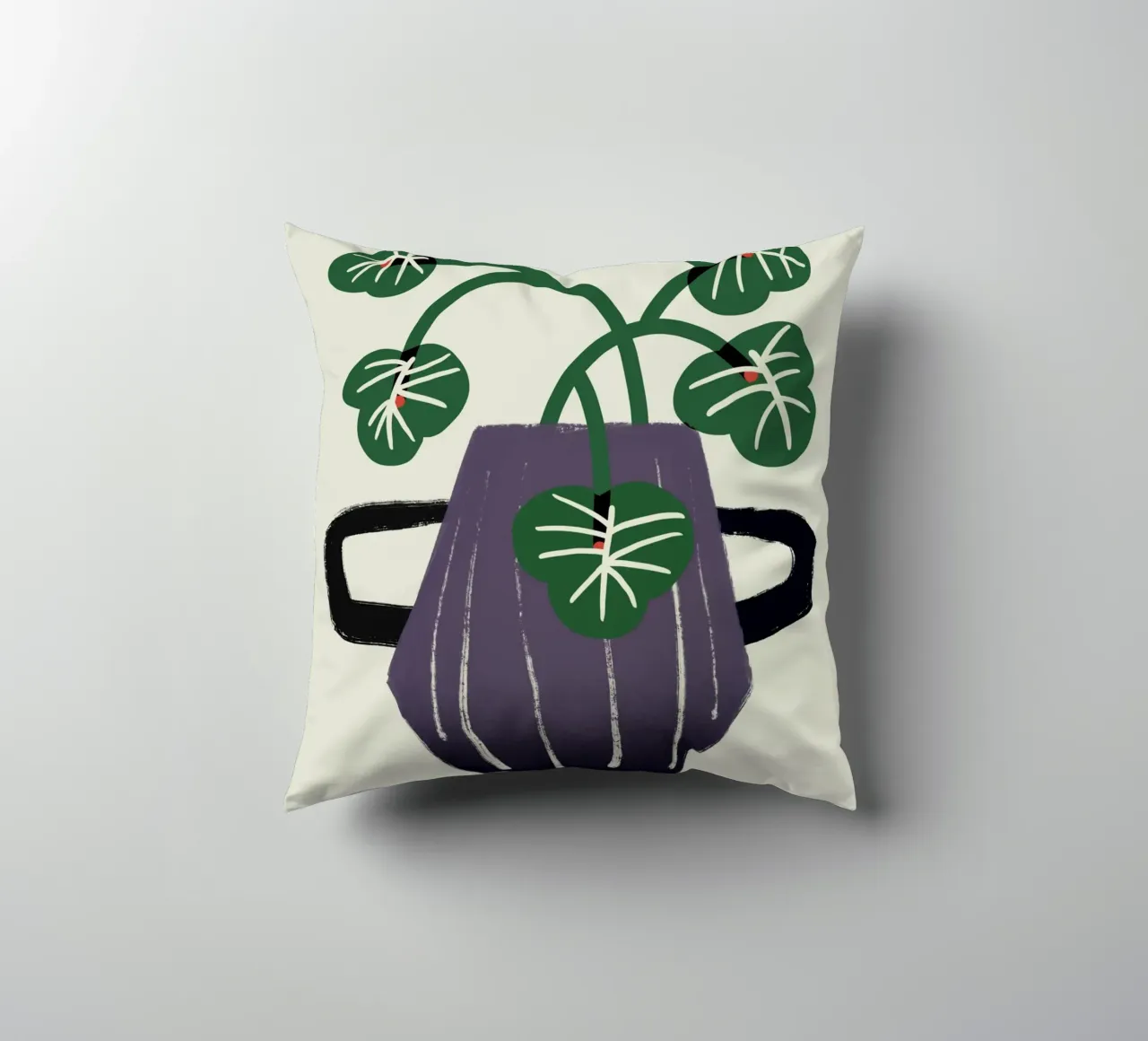 Verde con accenti rossi cuscino da Little Dean