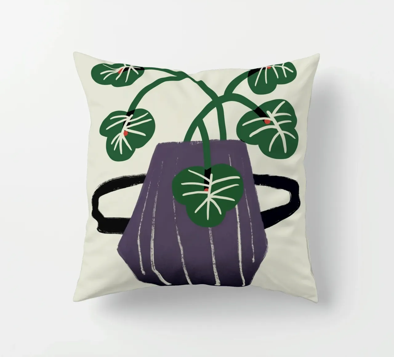 Verde con accenti rossi cuscino da Little Dean