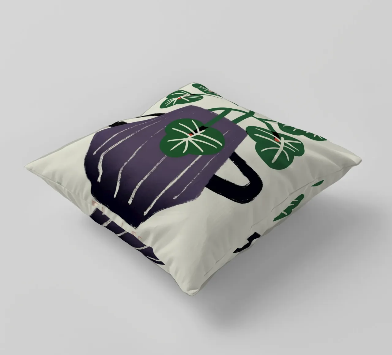 Verde con accenti rossi cuscino da Little Dean