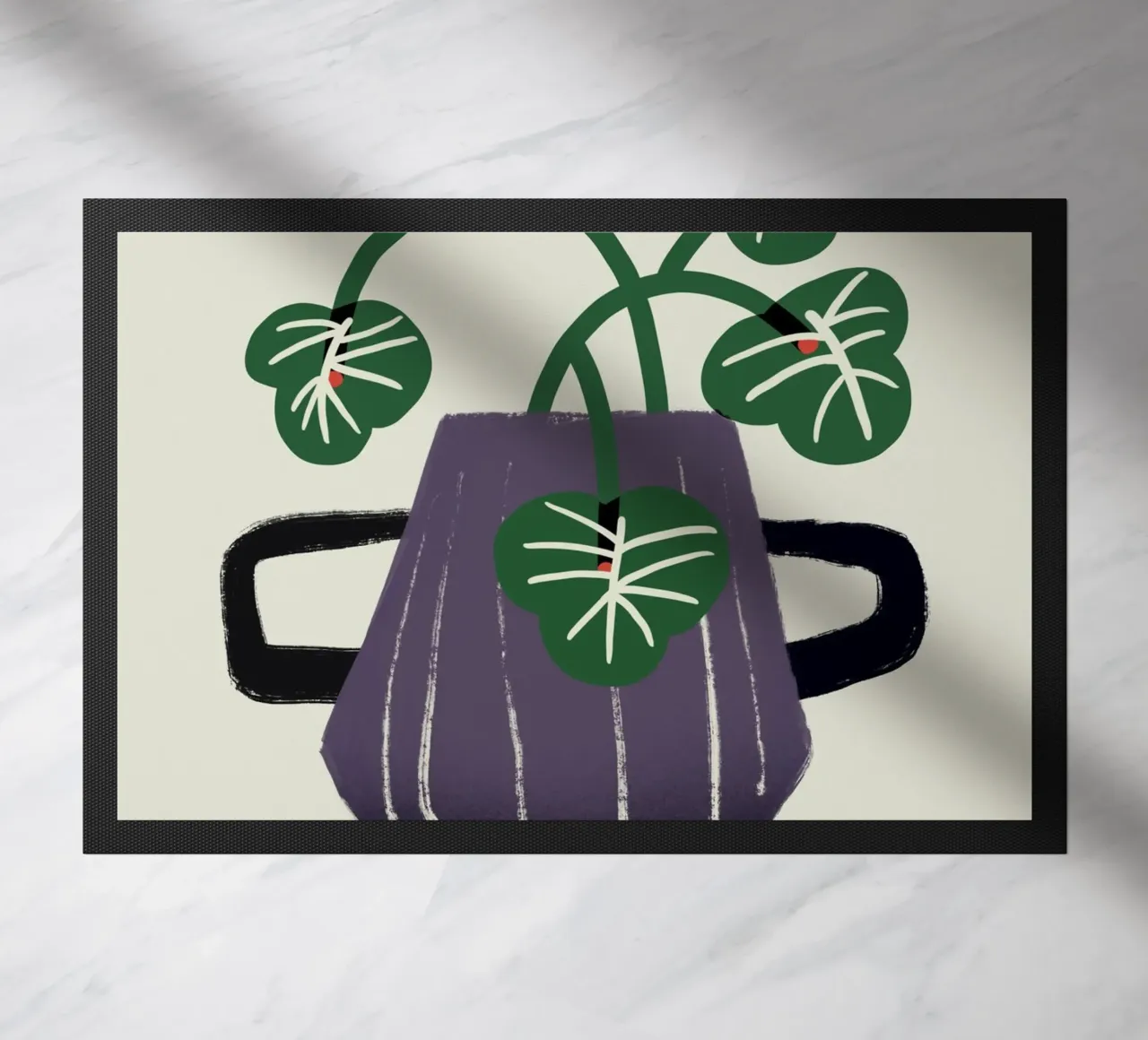 Verde con accenti rossi zerbino da Little Dean