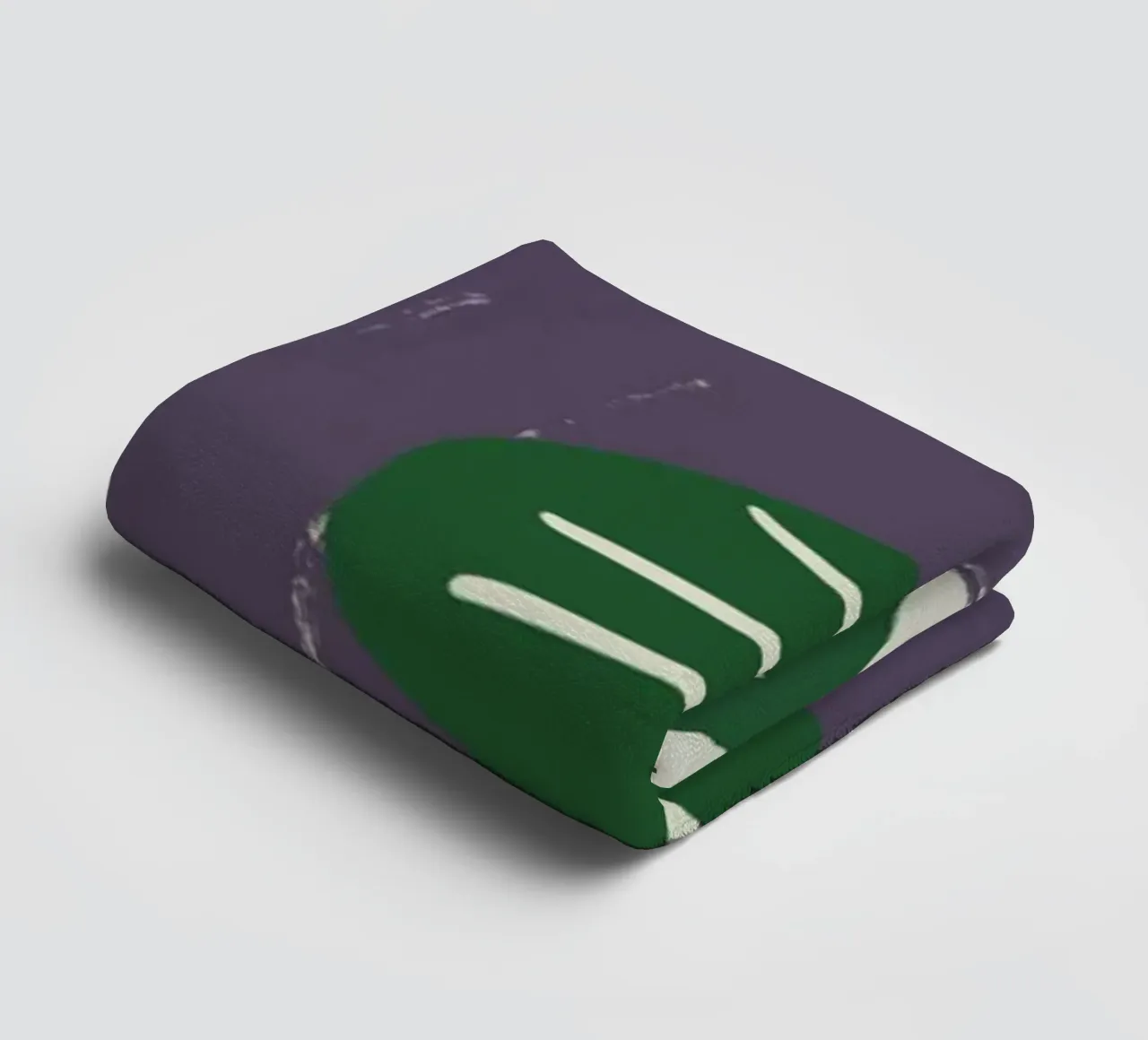 Green with red accents towel by Little Dean