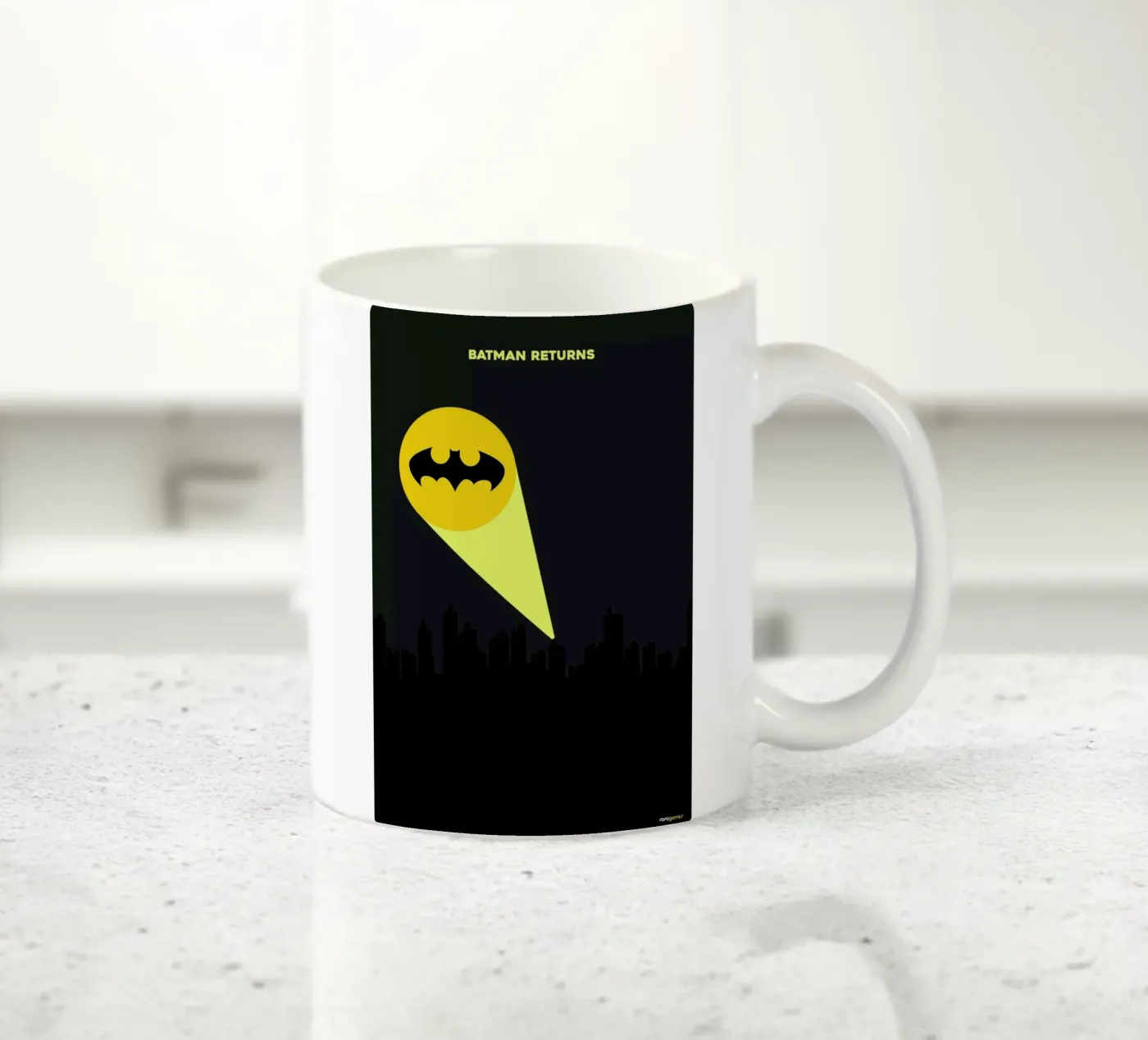 Bat ceramic mug by Rafa Gomes