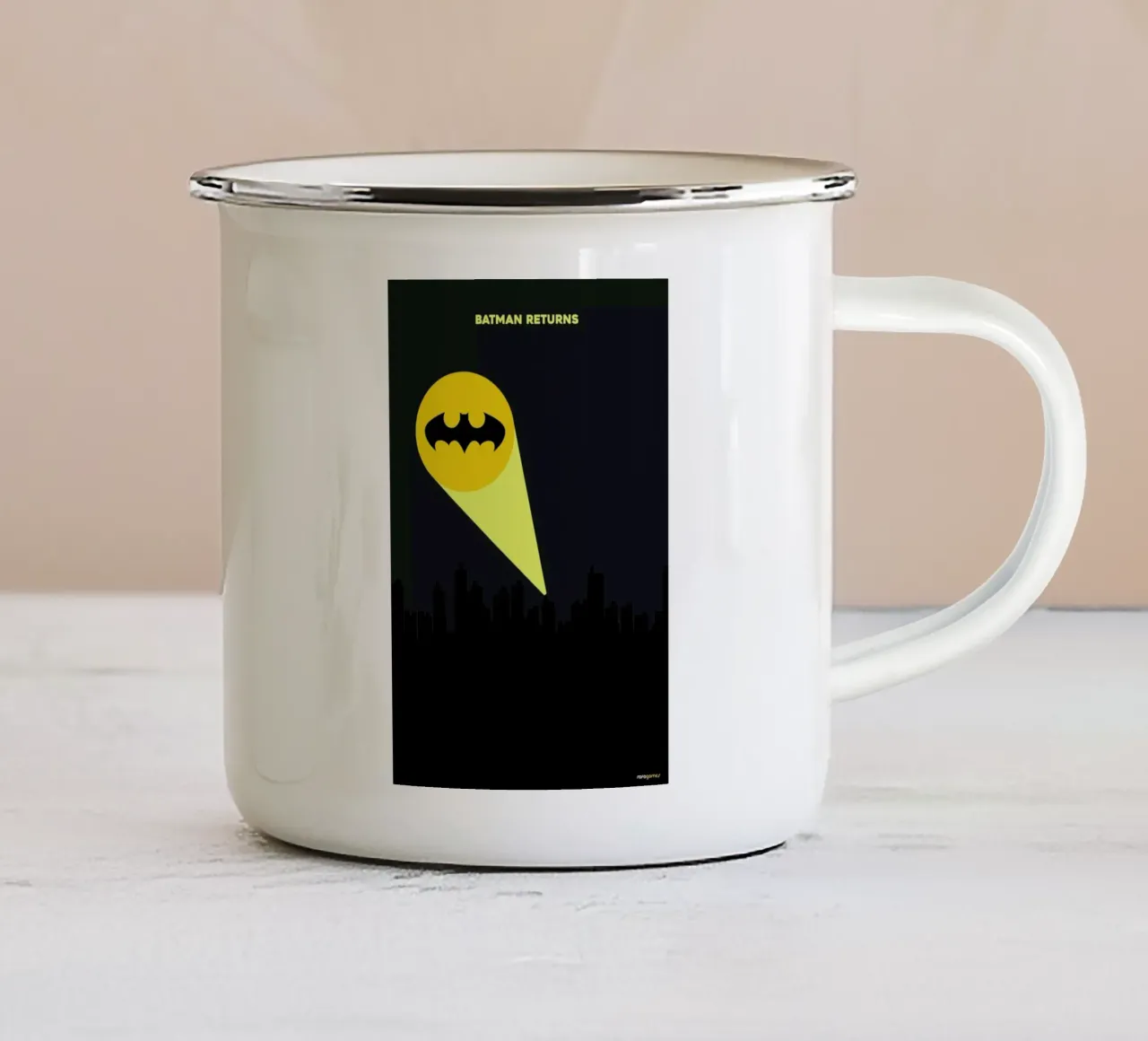 Bat tazza in smalto da Rafa Gomes