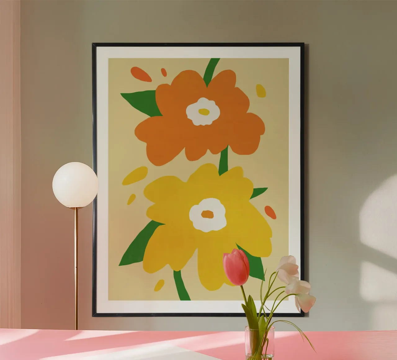 Bright cheerful flowers poster by Little Dean