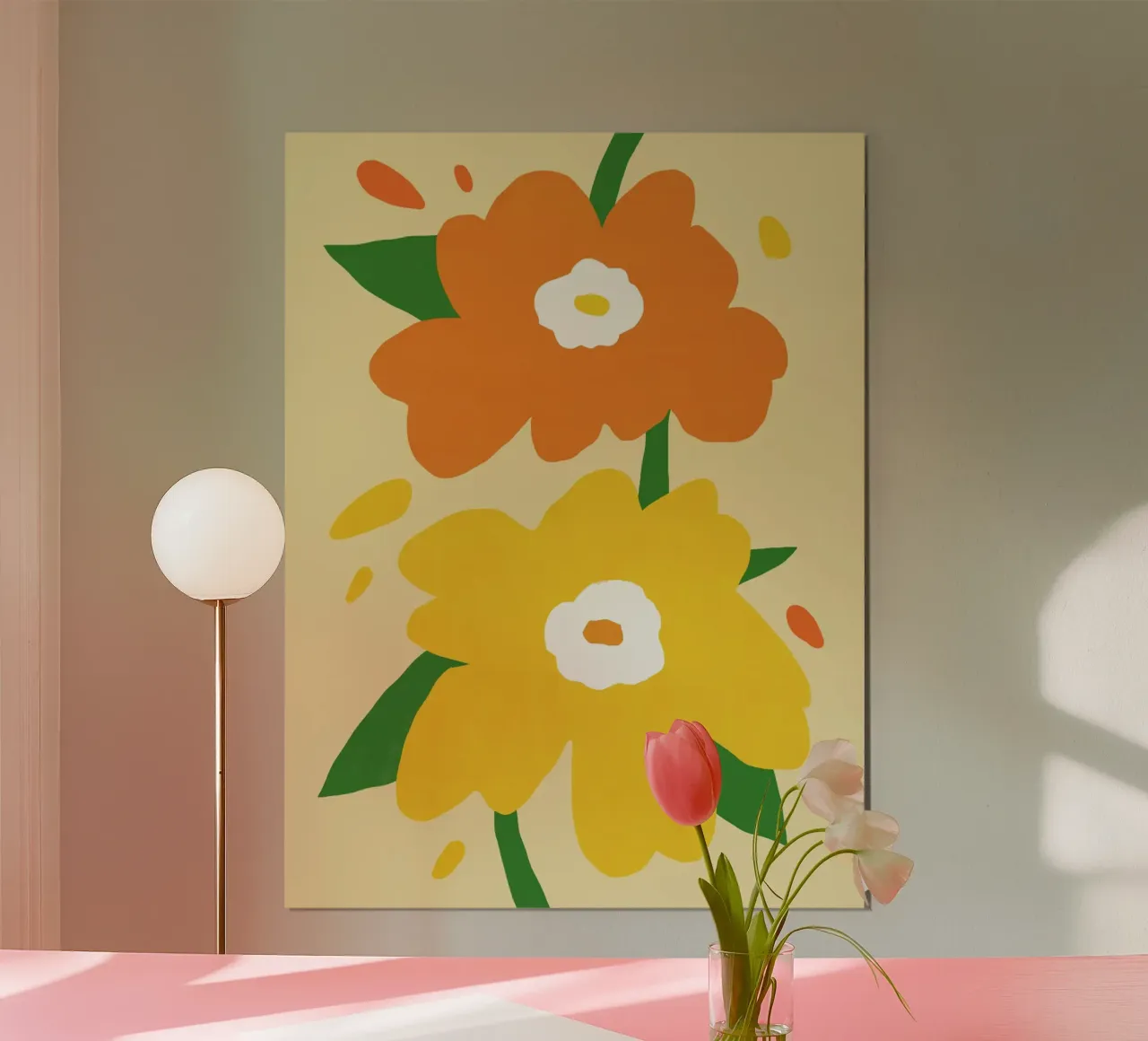 Bright cheerful flowers poster by Little Dean