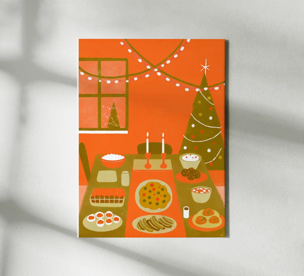 Buon Natale Retro Pop tela con Cornice a cassetta da THE LATEST SHOP