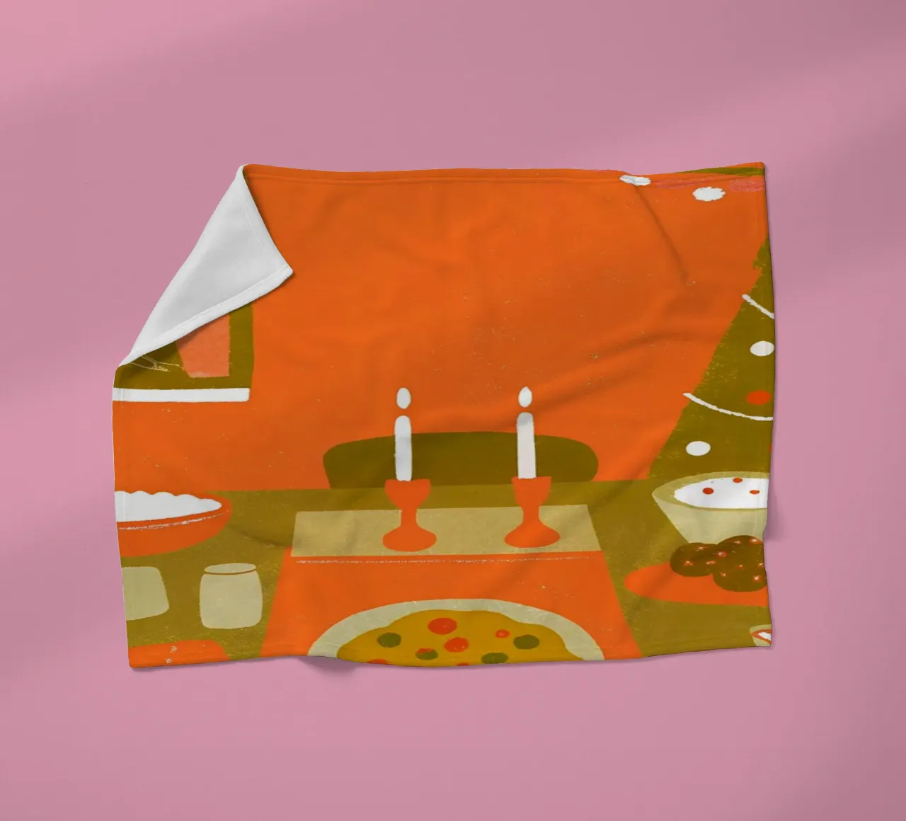 Buon Natale Retro Pop coperta in pile da THE LATEST SHOP