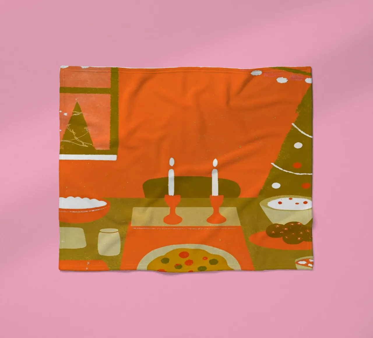 Buon Natale Retro Pop coperta in pile da THE LATEST SHOP