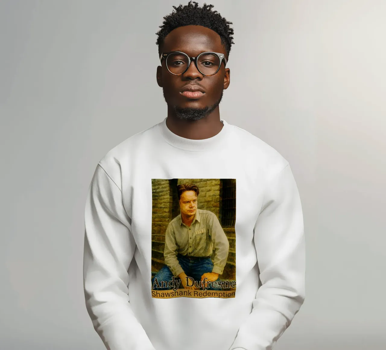 Andy Dufresne - Shawshank Redemption Gemälde Imagination Sweatshirt von MOKAIYA
