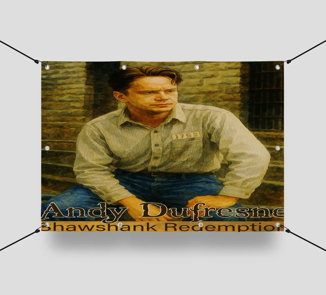 Andy Dufresne - L'immaginazione pittorica di Shawshank Redemption telo in pvc da MOKAIYA