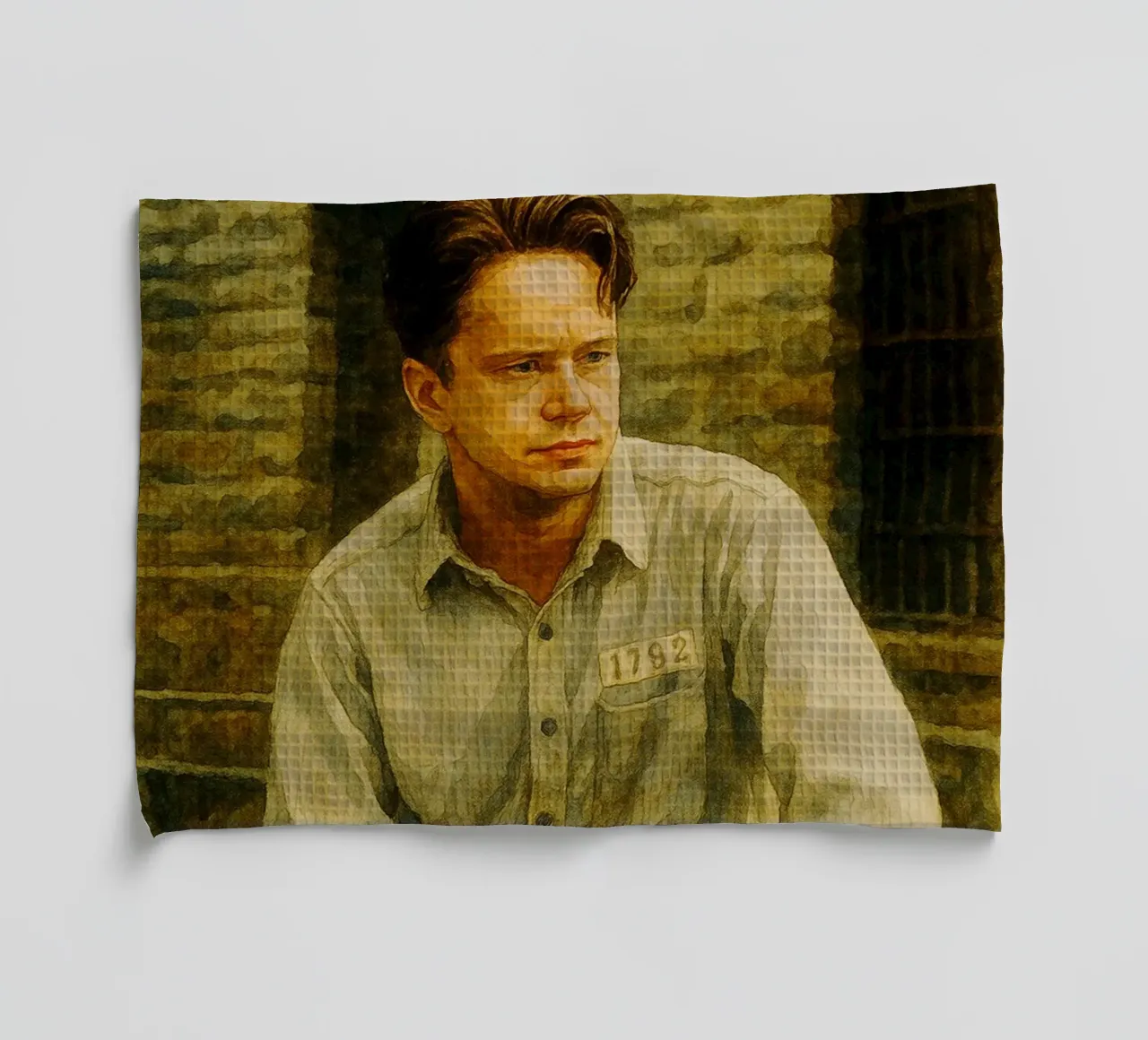 Andy Dufresne - Shawshank Redemption Gemälde Imagination Geschirrtuch von MOKAIYA