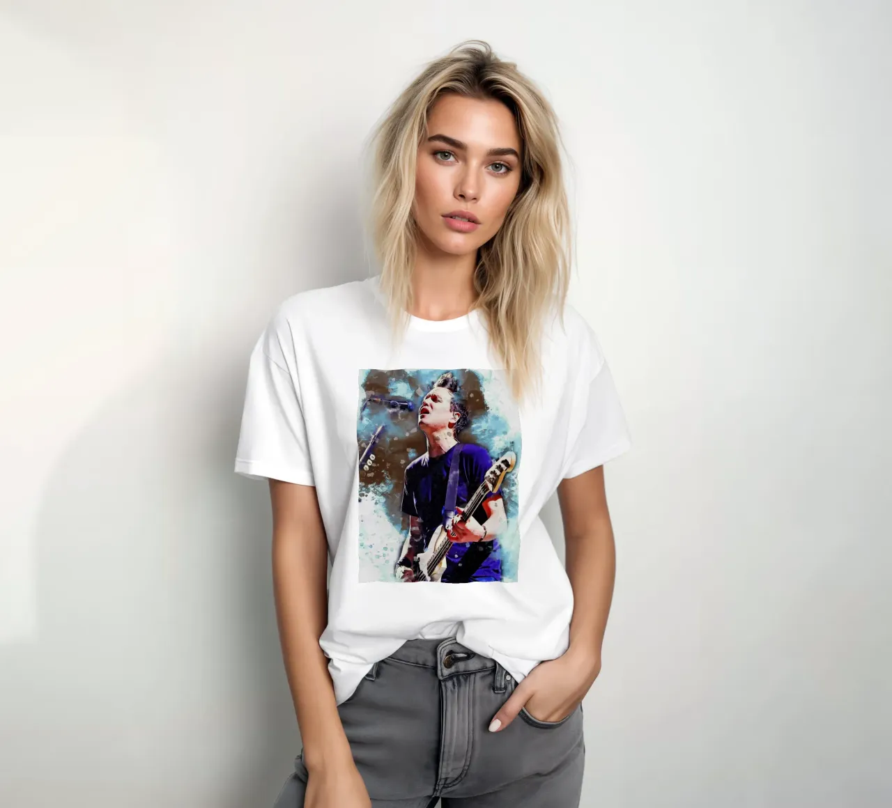 Smudge Mark Hoppus dei Blink-182 t-shirt da Gunawan Rb