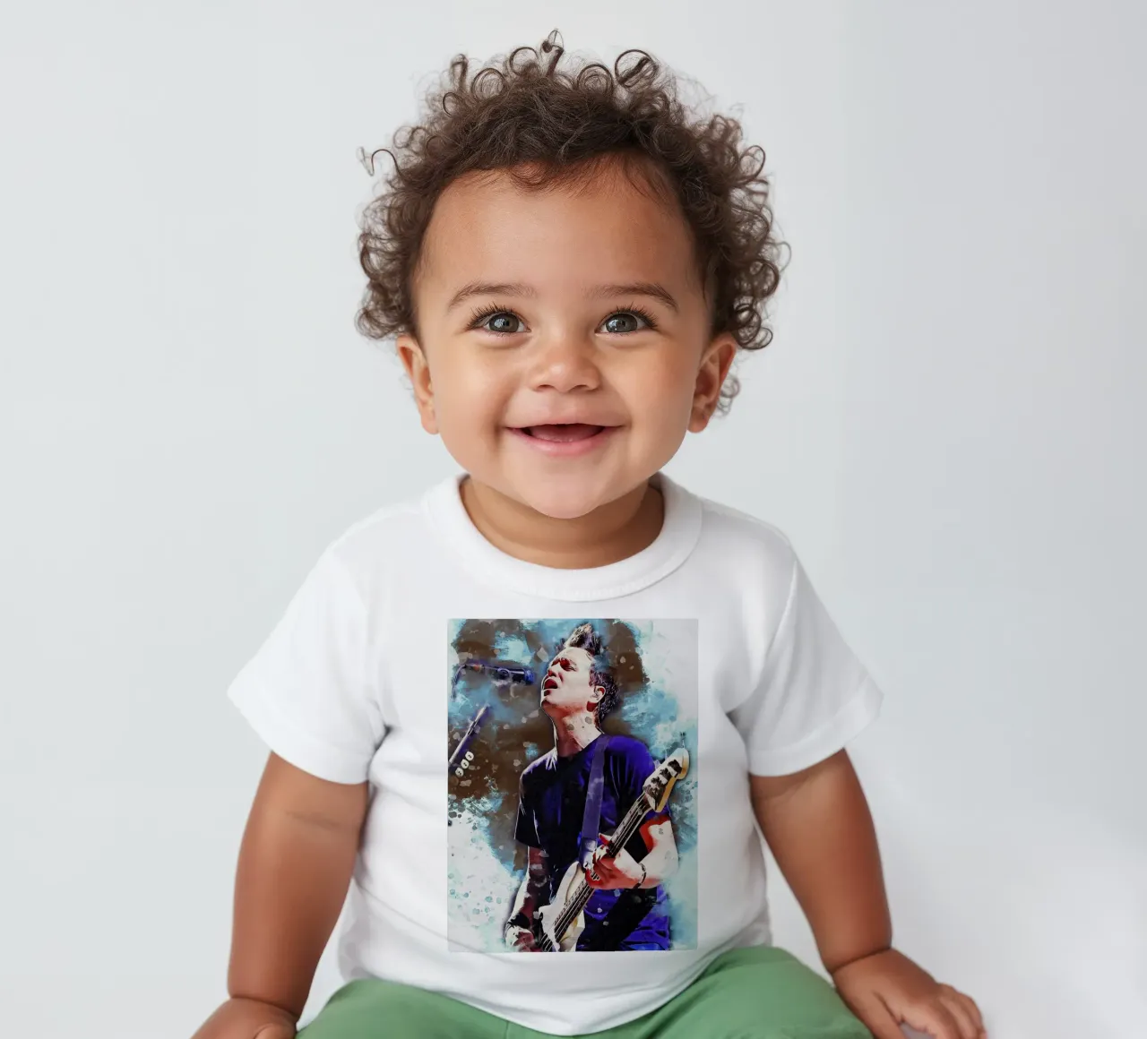 Smudge Mark Hoppus dei Blink-182 maglietta neonato da Gunawan Rb