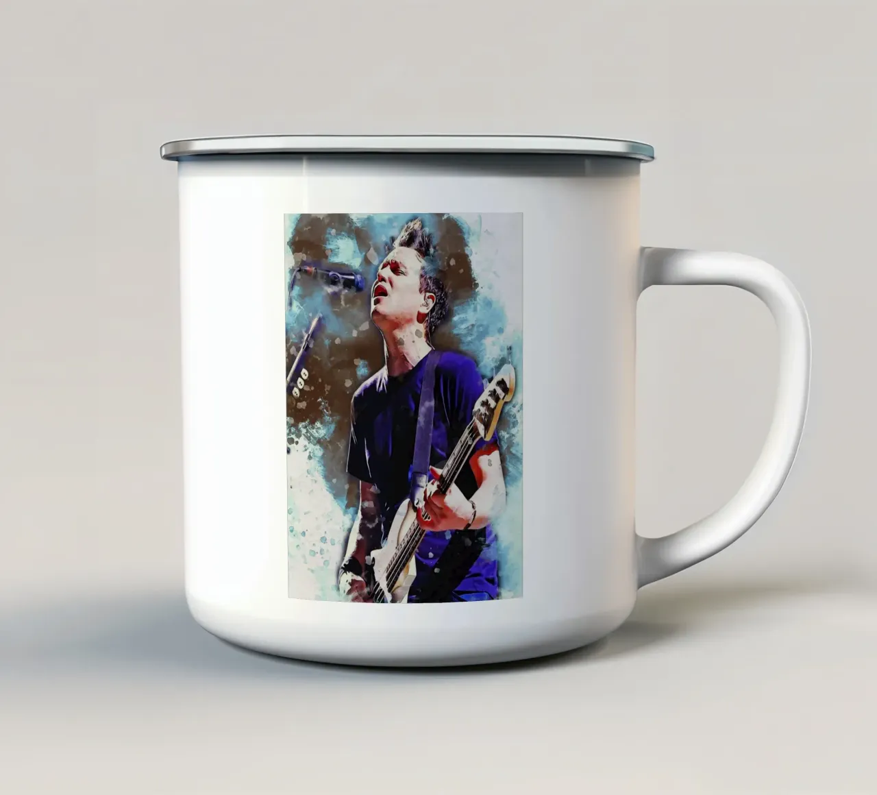 Smudge Mark Hoppus dei Blink-182 tazza in smalto da Gunawan Rb