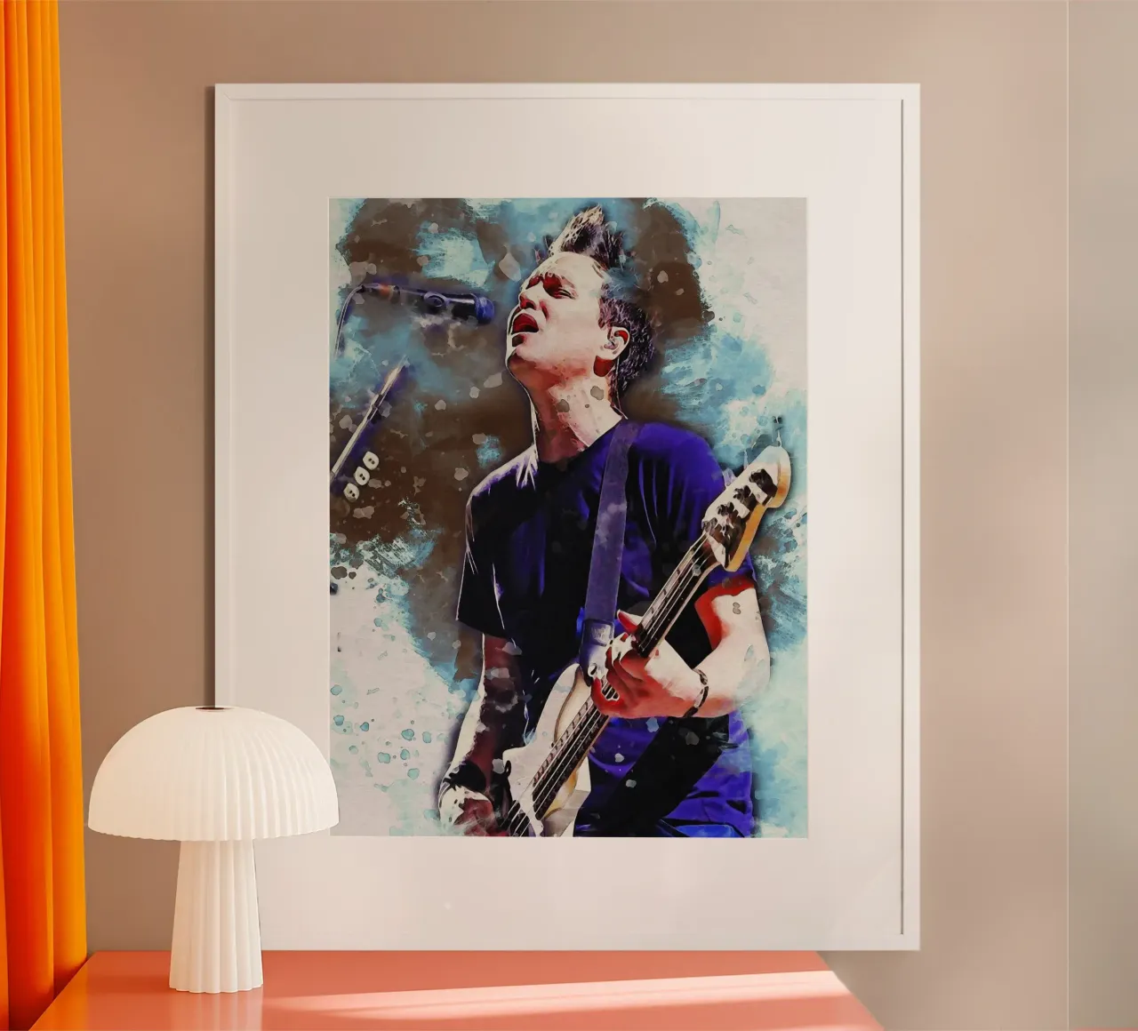 Smudge Mark Hoppus dei Blink-182 carta hahnemühle da Gunawan Rb