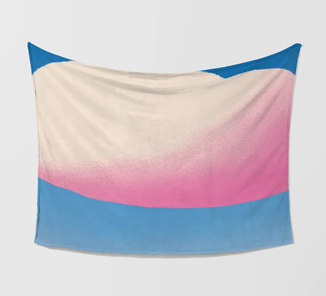 Pink gradient cloud fleecedeken van Little Dean