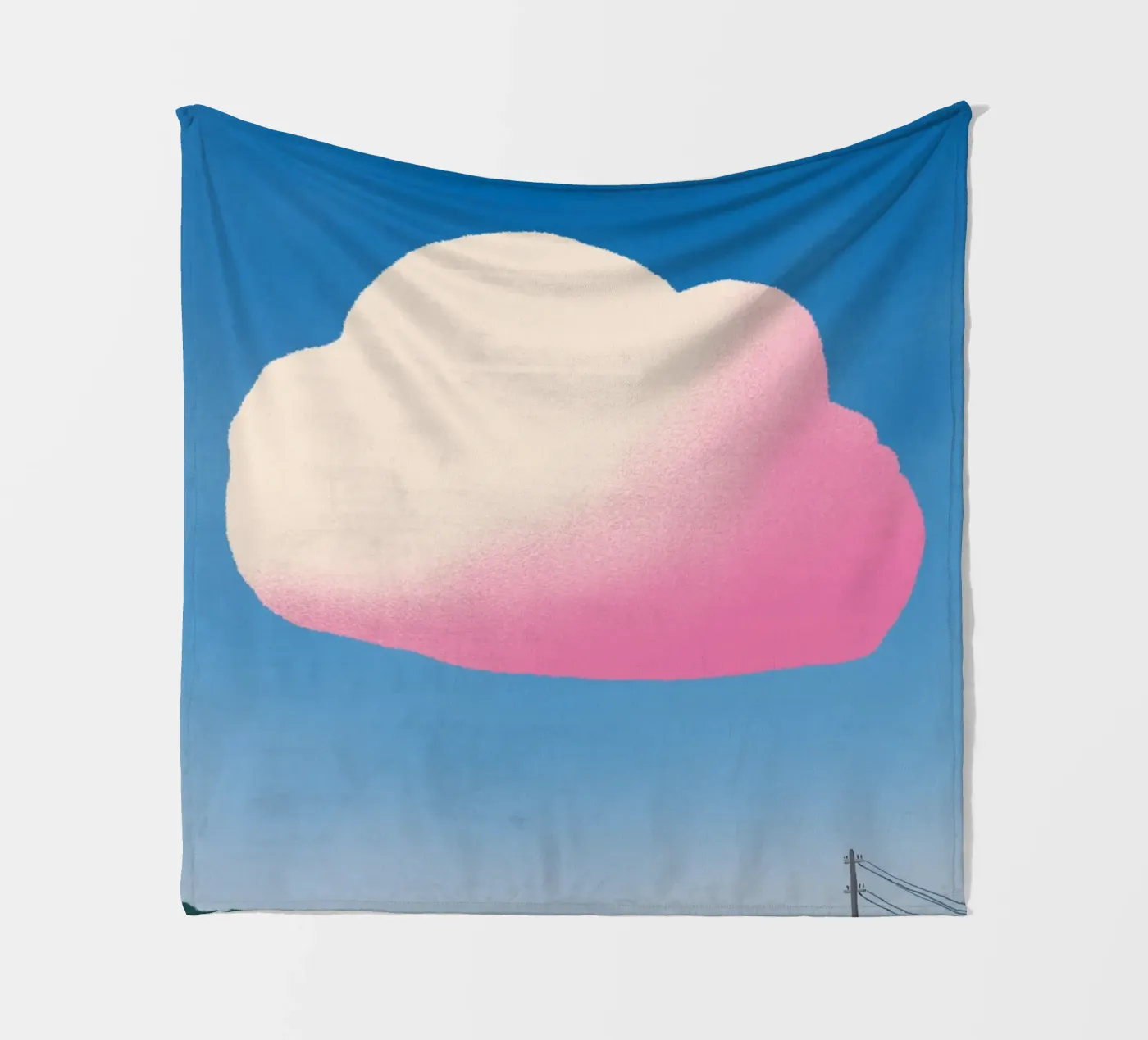 Nuage rose dégradé plaid polaire de Little Dean