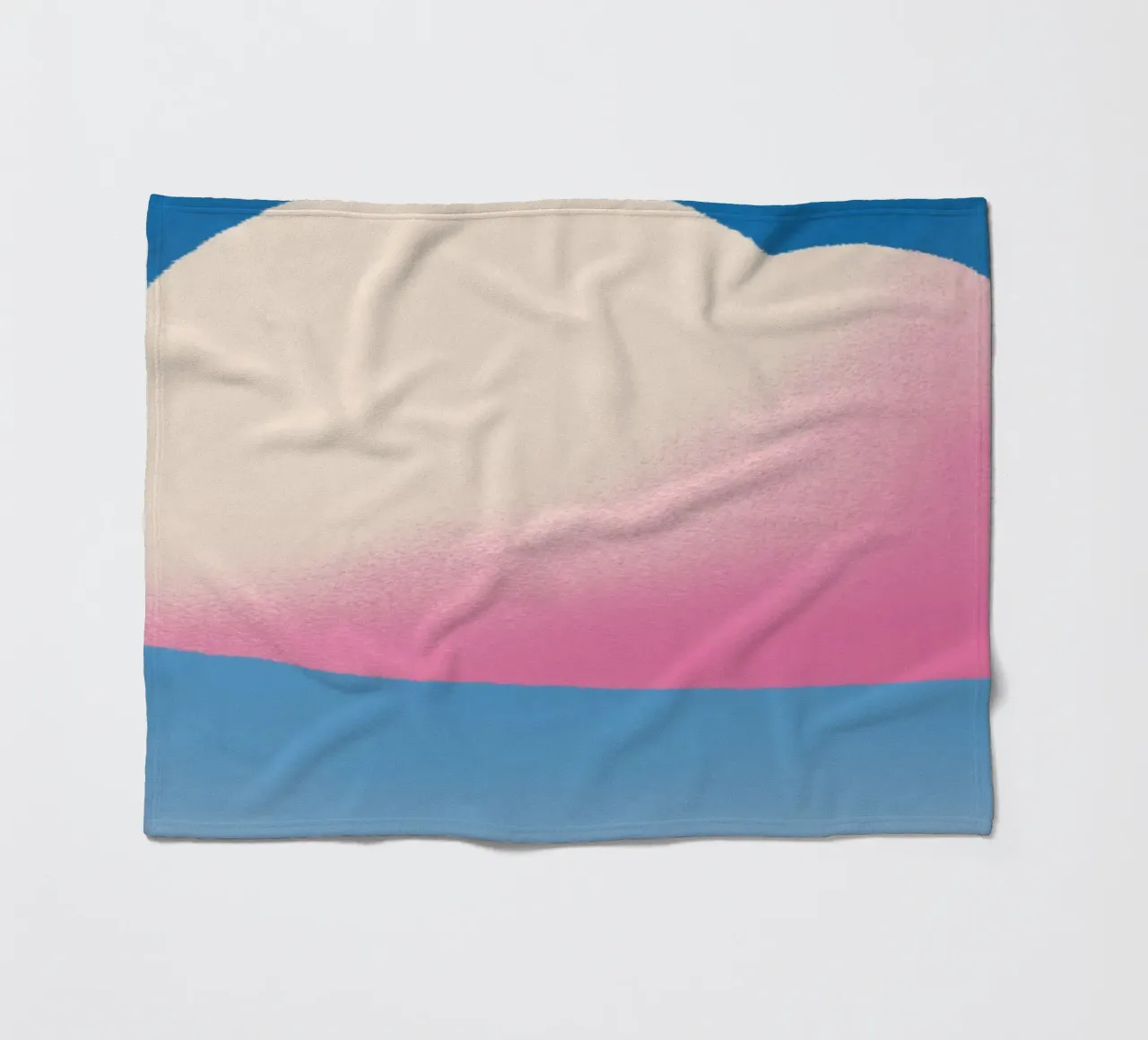 Pink gradient cloud fleecedeken van Little Dean