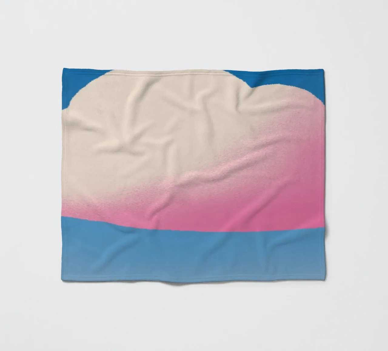 Pink gradient cloud fleecedeken van Little Dean