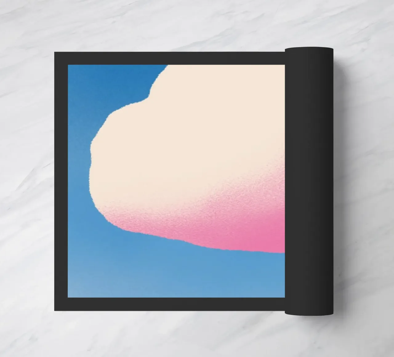 Pink gradient cloud doormat by Little Dean