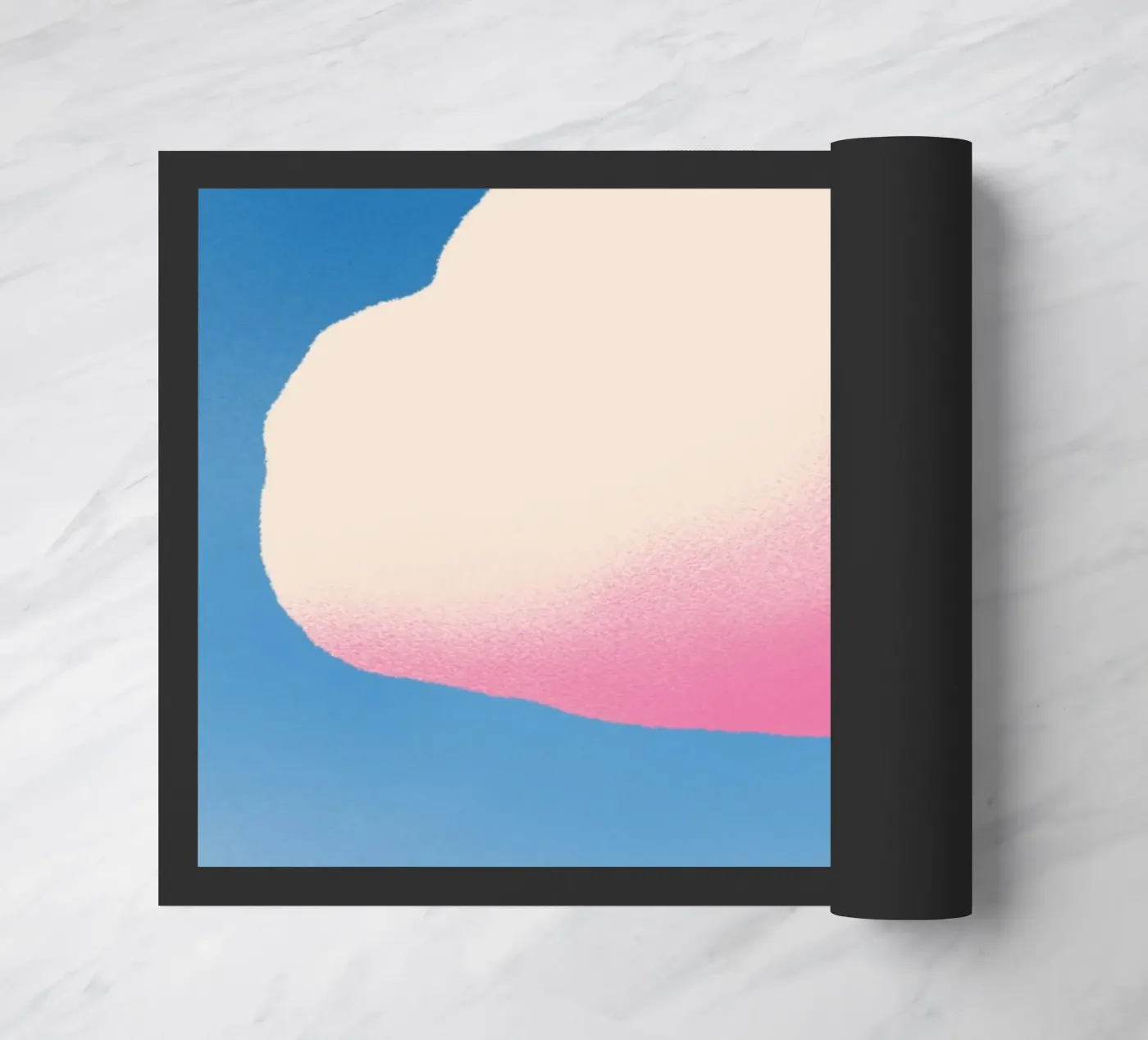 Pink gradient cloud Fußmatte von Little Dean