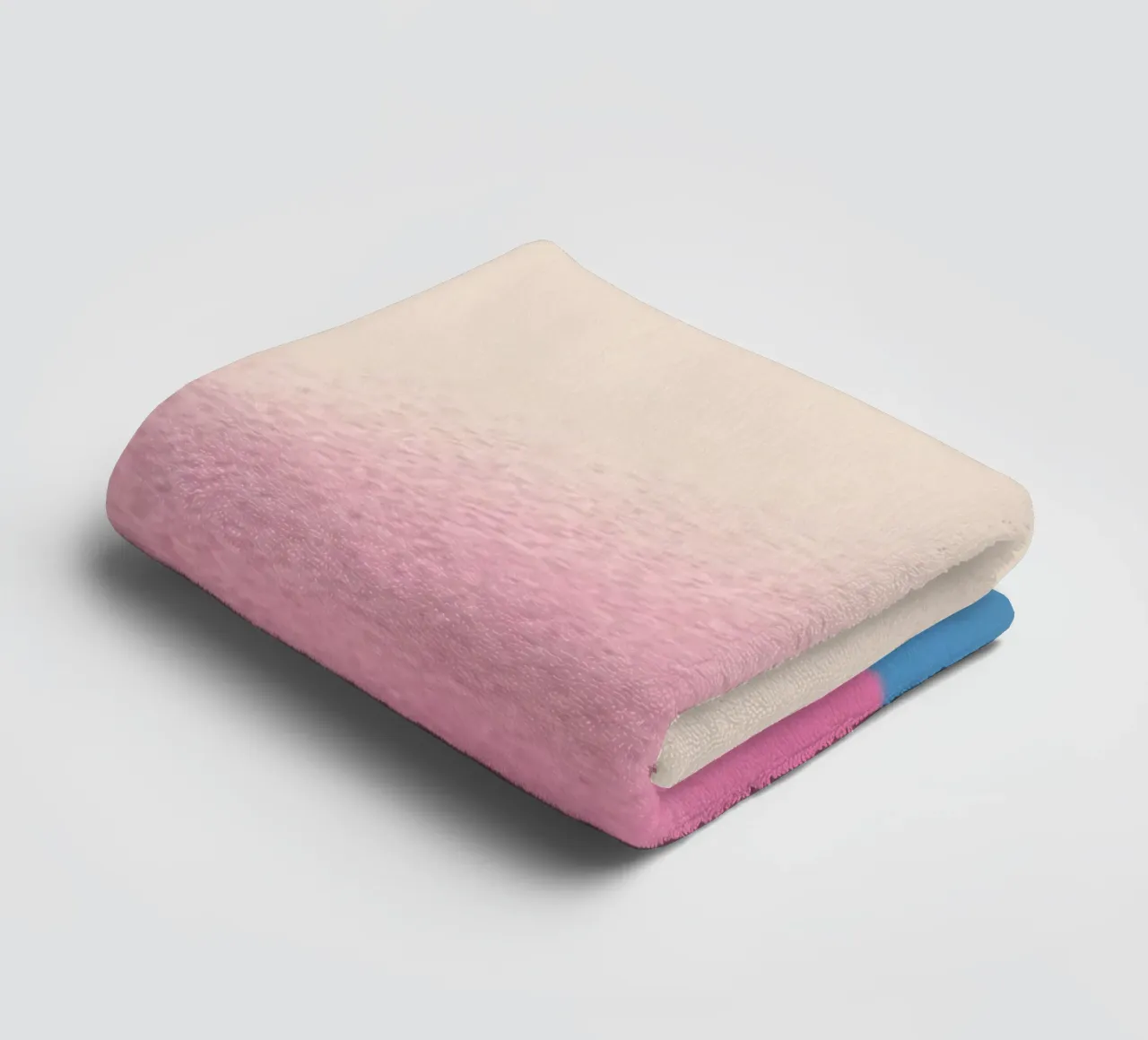Roze kleurverloop wolk badhanddoek van Little Dean