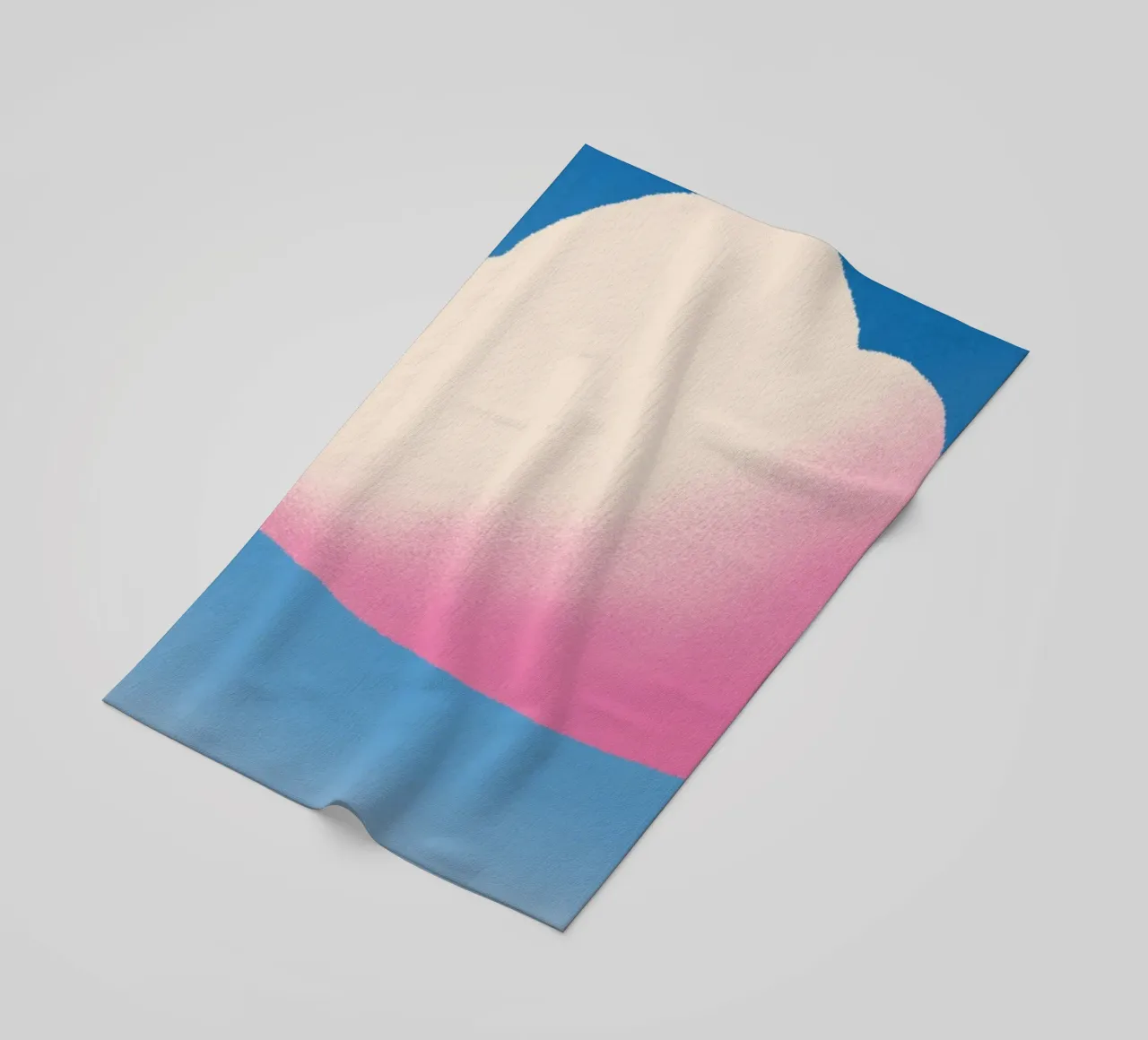 Nuvola rosa sfumata telo mare da Little Dean