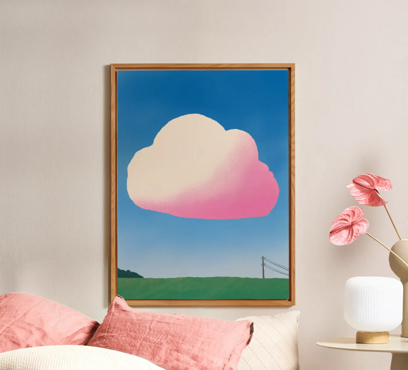 Pink gradient cloud forex plate by Little Dean