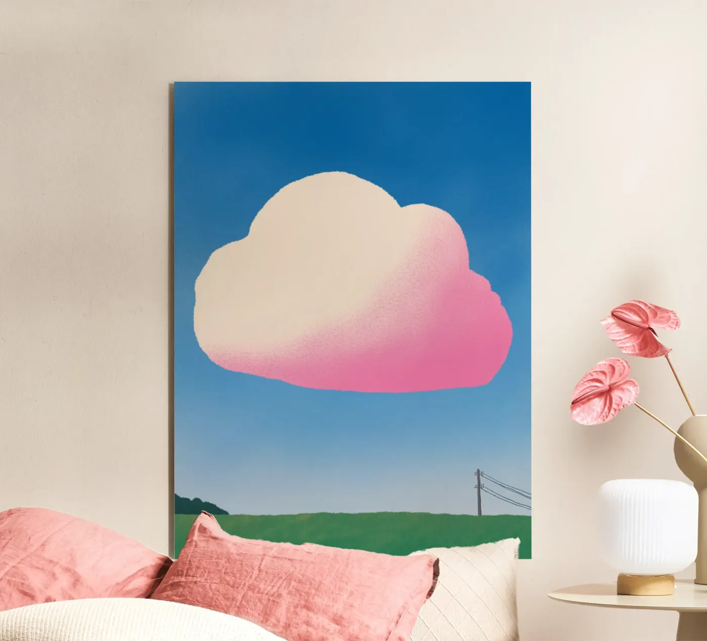 Pink gradient cloud forex plate by Little Dean