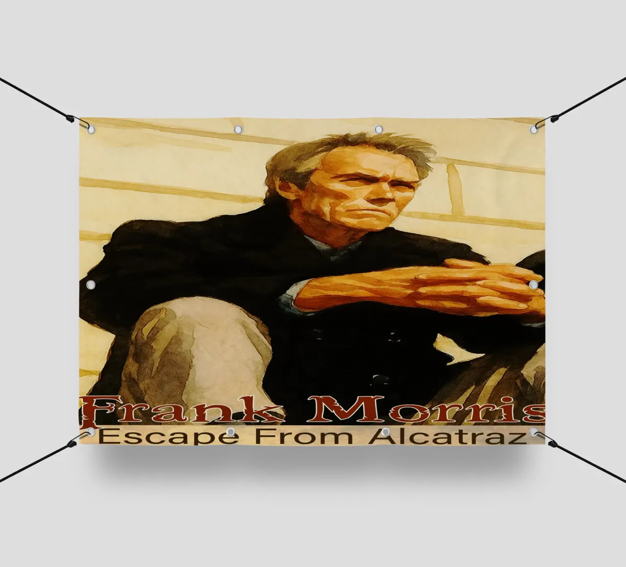 Frank Morris - Flucht aus Alcatraz Gemälde Imagination PVC Plane von MOKAIYA