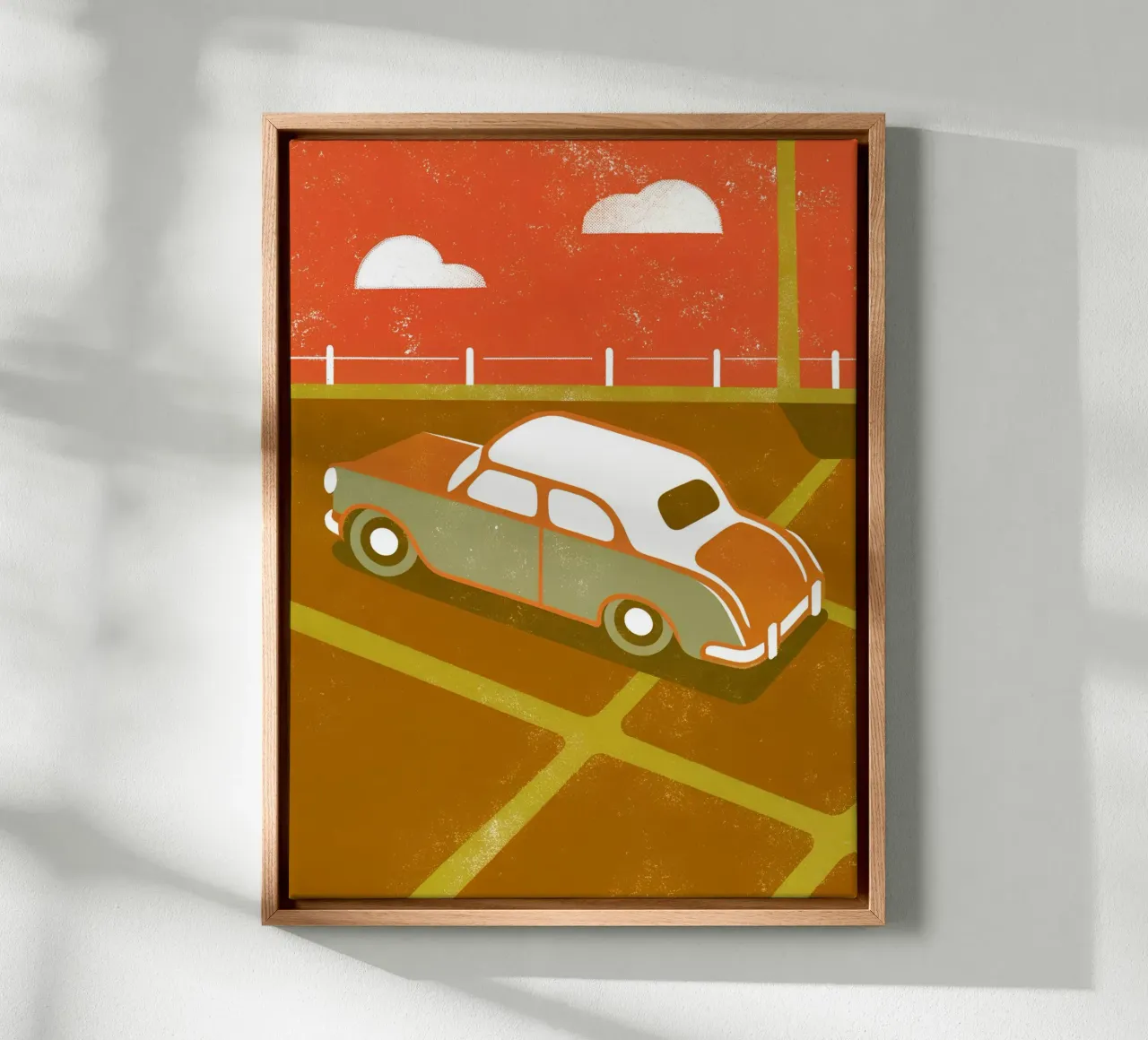Auto d'epoca Pop Retro tela con Cornice a cassetta da THE LATEST SHOP