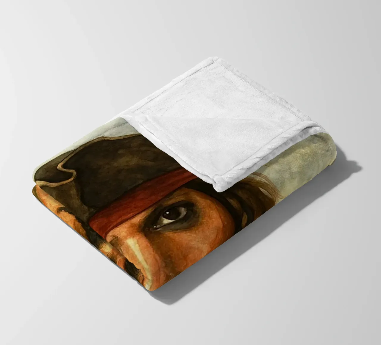 Jack Sparrow Repainting Imagination Redrawing fleece blanket by MOKAIYA