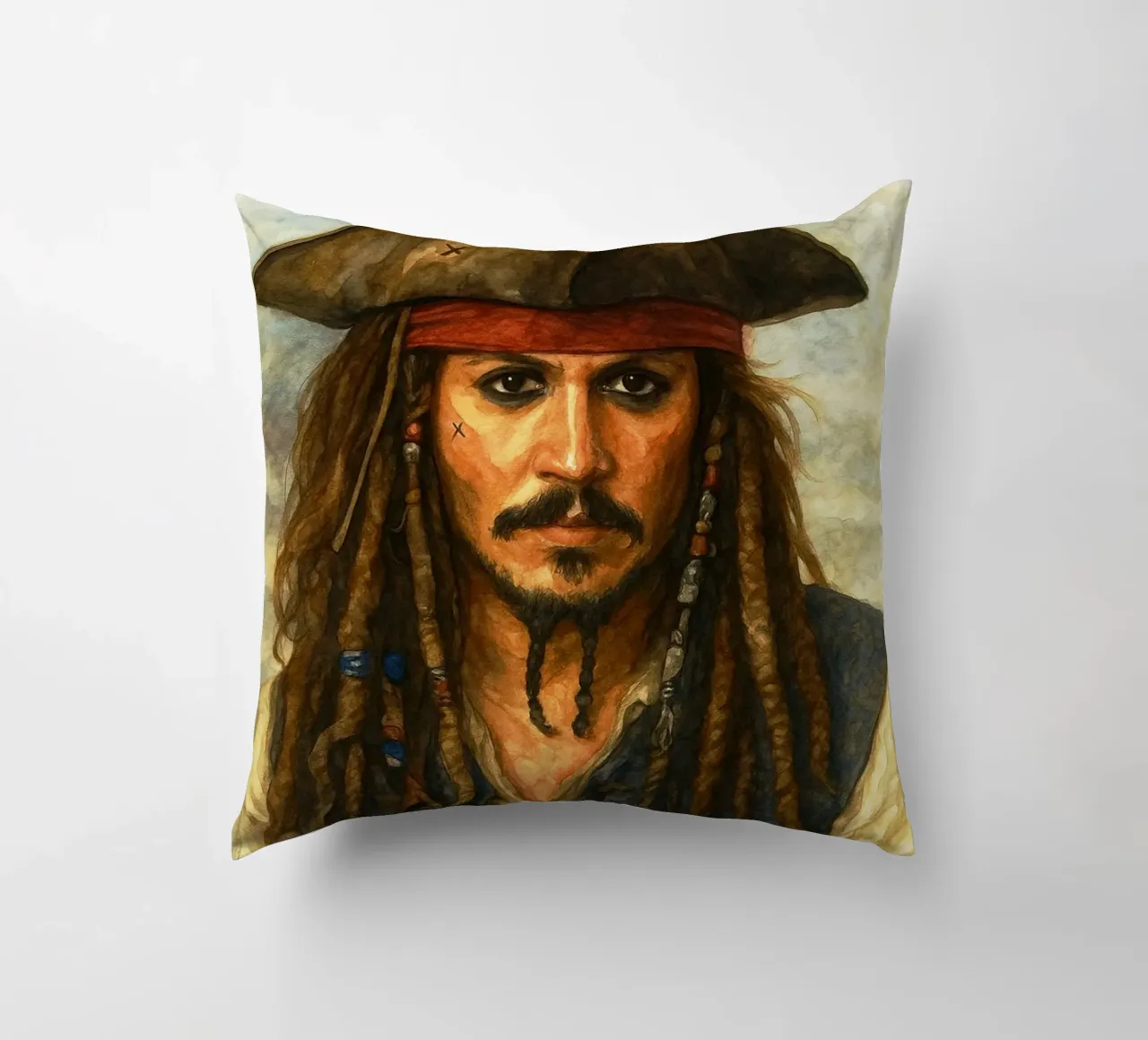 Jack Sparrow Repainting Imagination Redrawing decorative cushion by MOKAIYA