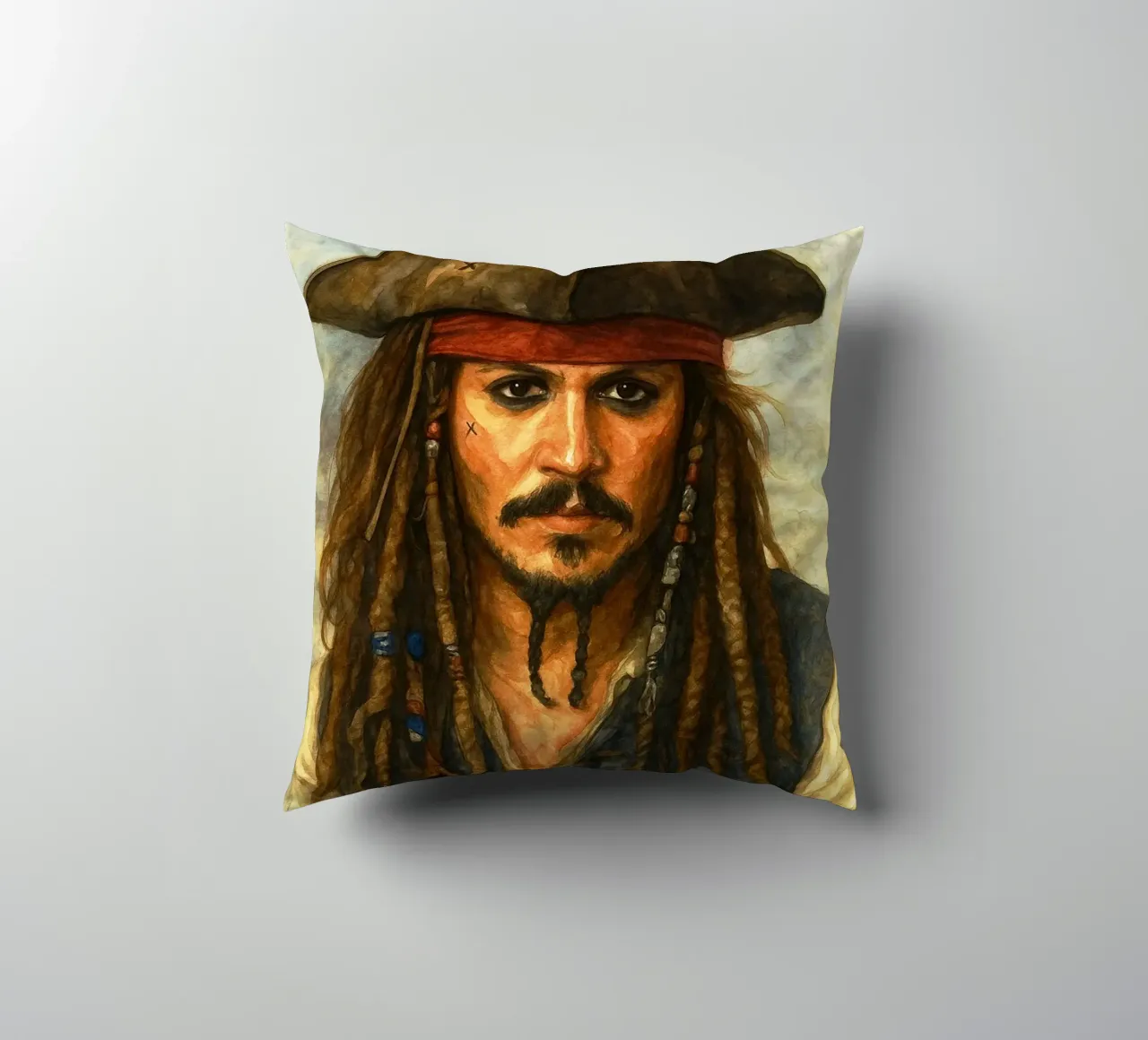Jack Sparrow Repainting Imagination Redrawing decorative cushion by MOKAIYA