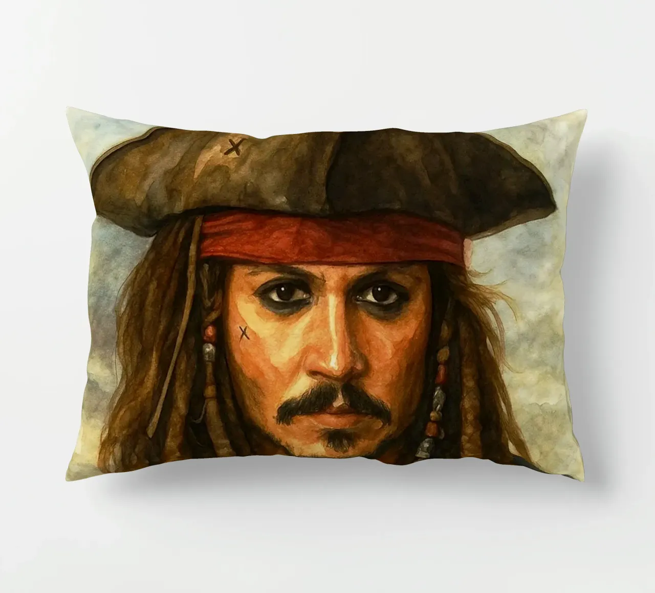 Jack Sparrow Repainting Imagination Redrawing decorative cushion by MOKAIYA