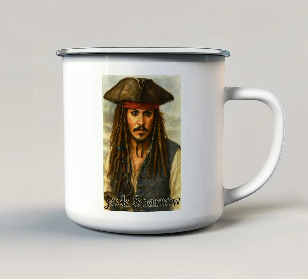 Jack Sparrow Repainting Imagination Redrawing enamel mug by MOKAIYA