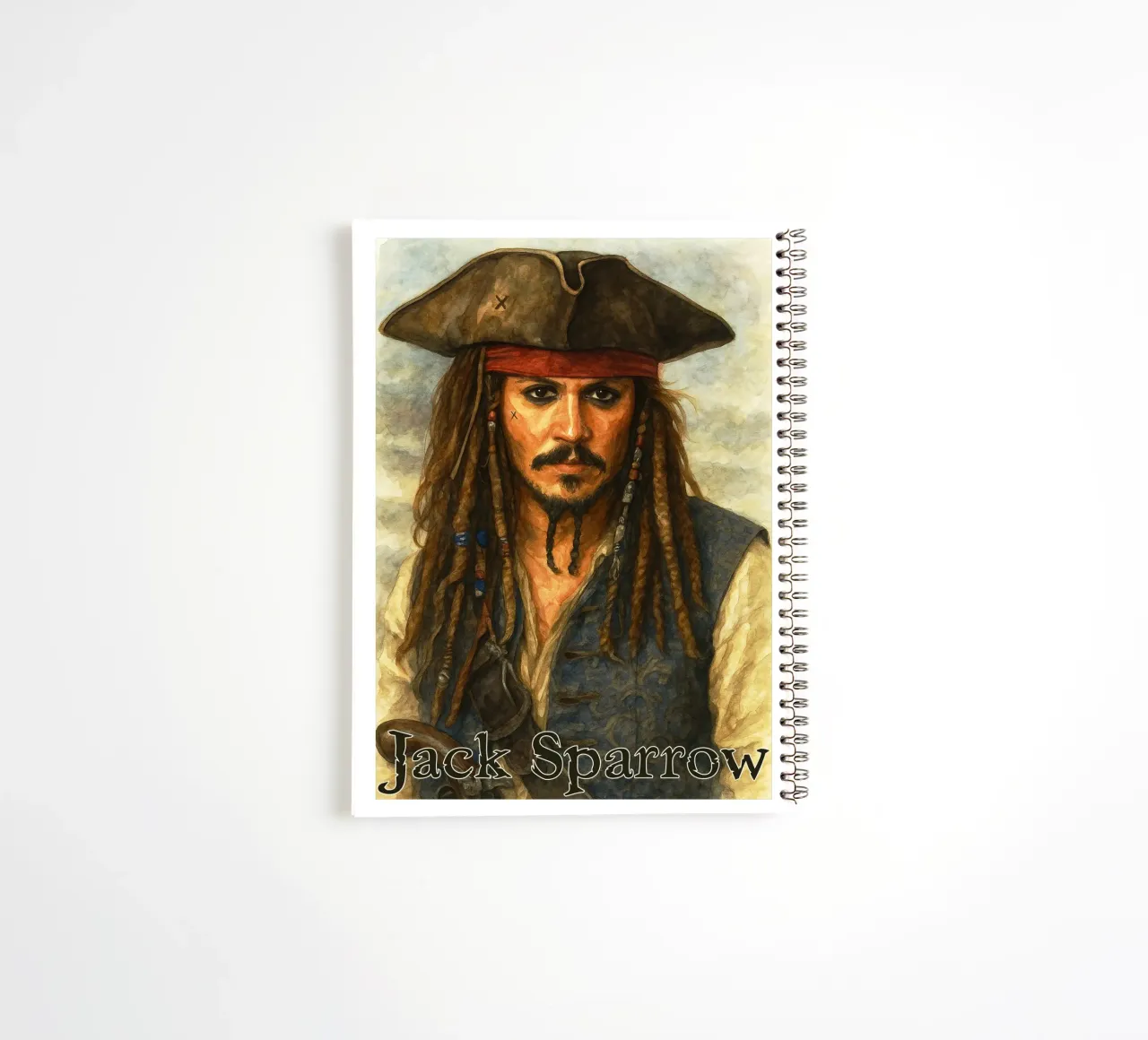 Jack Sparrow Repainting Imagination Redrawing spiral notebook by MOKAIYA