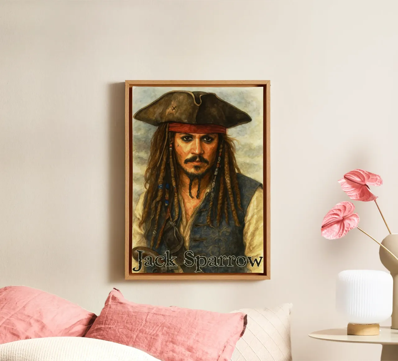 Jack Sparrow Repainting Imagination Redrawing canvas by MOKAIYA