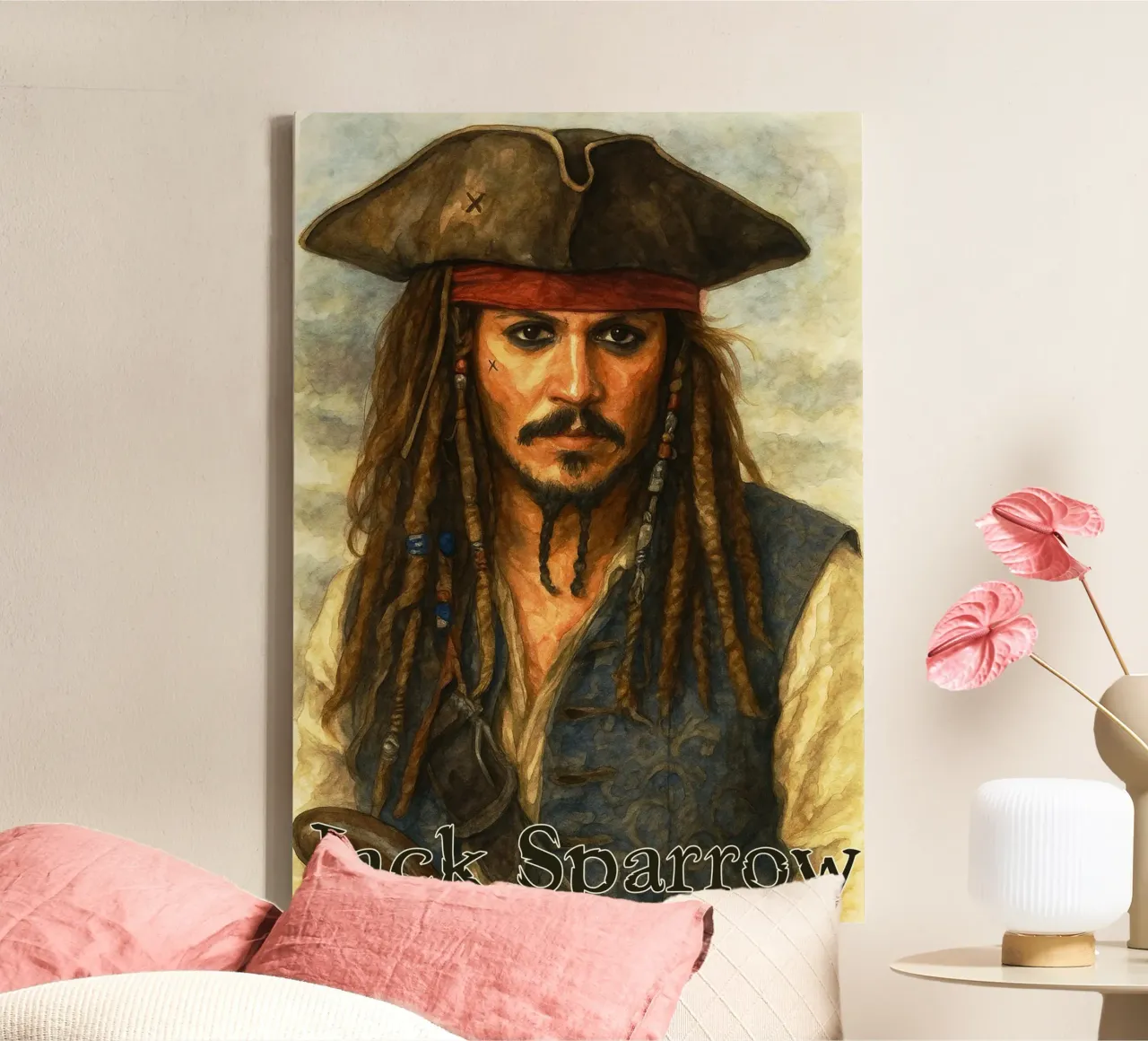 Jack Sparrow Repainting Imagination Redrawing canvas by MOKAIYA