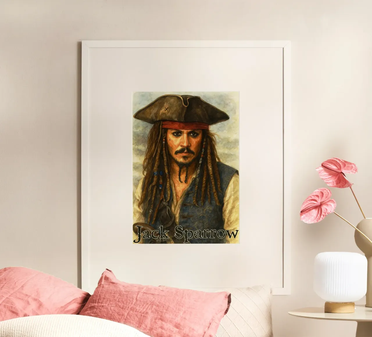 Jack Sparrow Repainting Imagination Redrawing poster by MOKAIYA