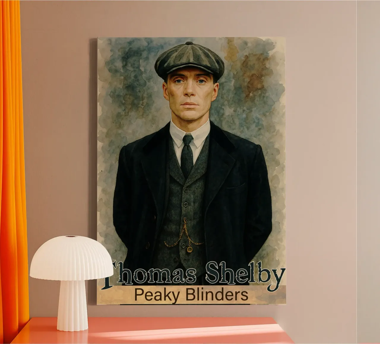 Thomas Shelby - Peaky Blinders Schilderij die de verbeelding hertekent canvas met Baklijst van MOKAIYA