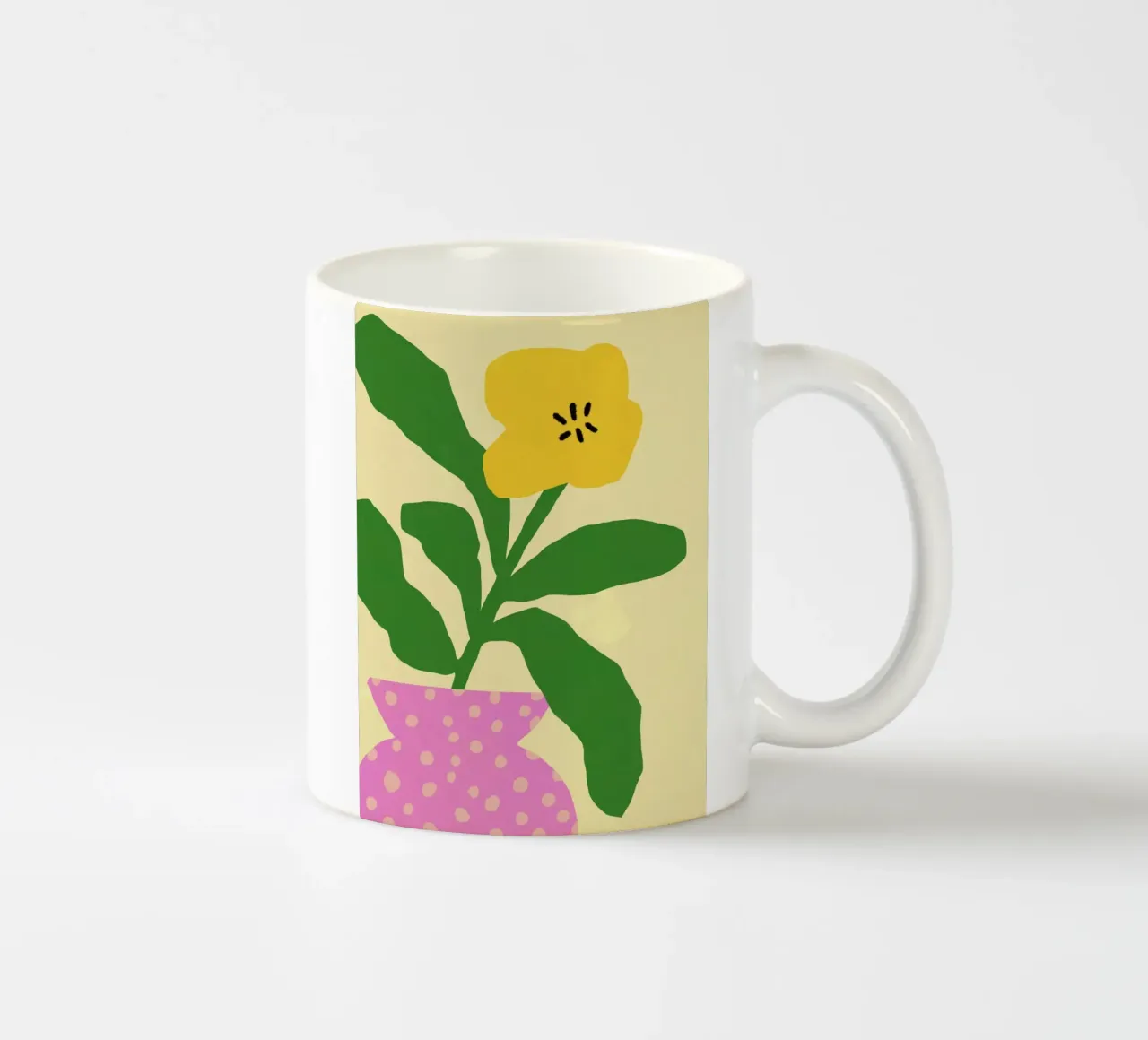 Vaso rosa a pois tazza in ceramica da Little Dean