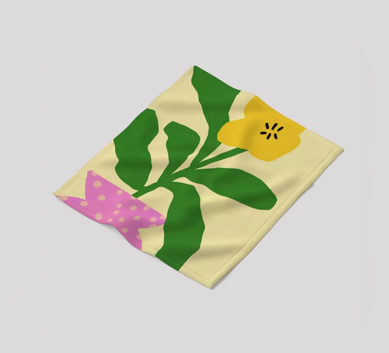 Vaso rosa a pois coperta in pile da Little Dean