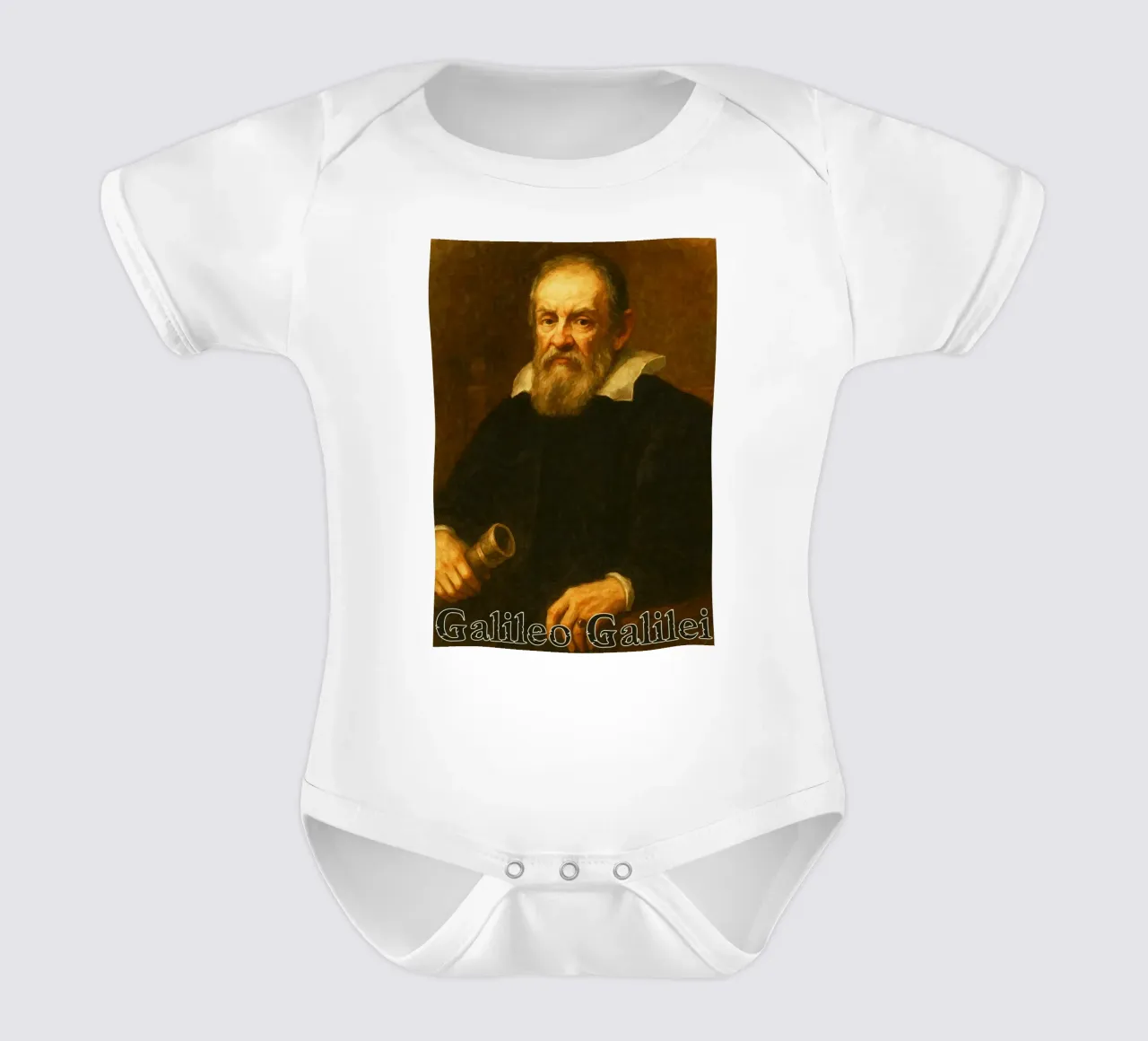 Galileo Galilei Repainting Imagination Redrawing short-sleeve baby romper by MOKAIYA
