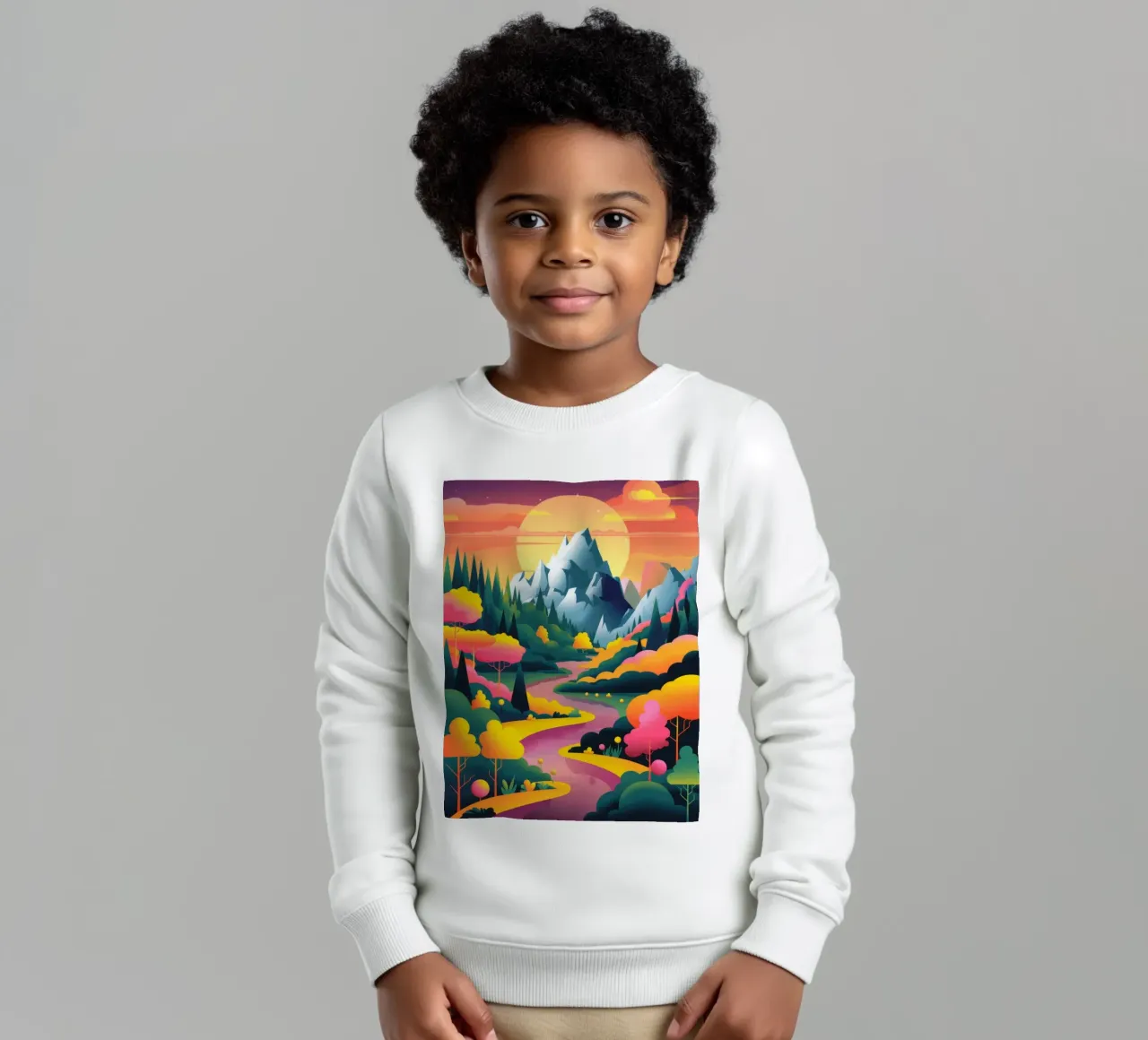 Symfonie van de majestueuze zonsondergang kinder sweatshirt van Fine Sanctuary