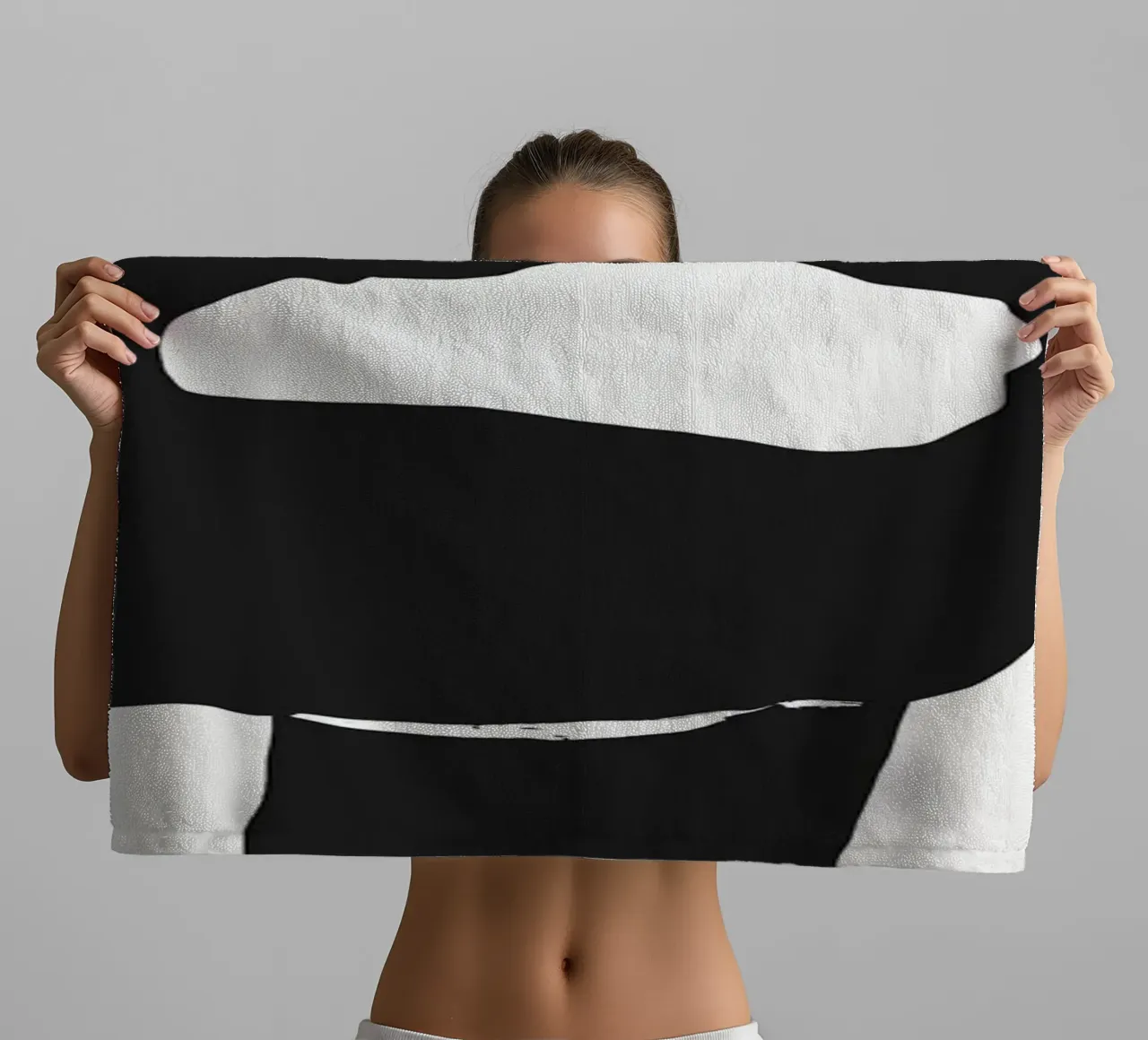 Bold silhouette flower towel by Little Dean